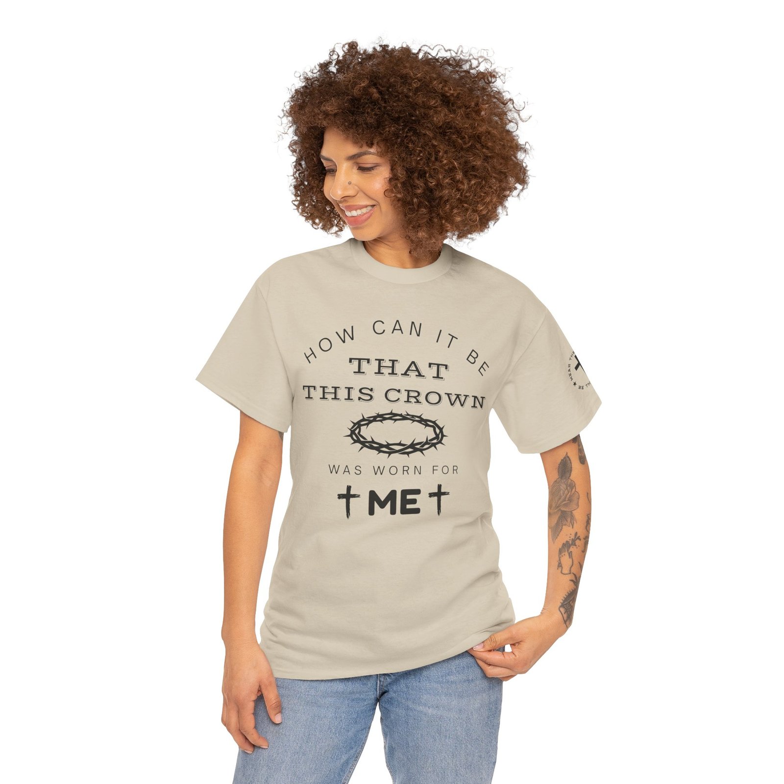 Inspirational Tee — “How can it be that this crown was worn for me” - Image 35