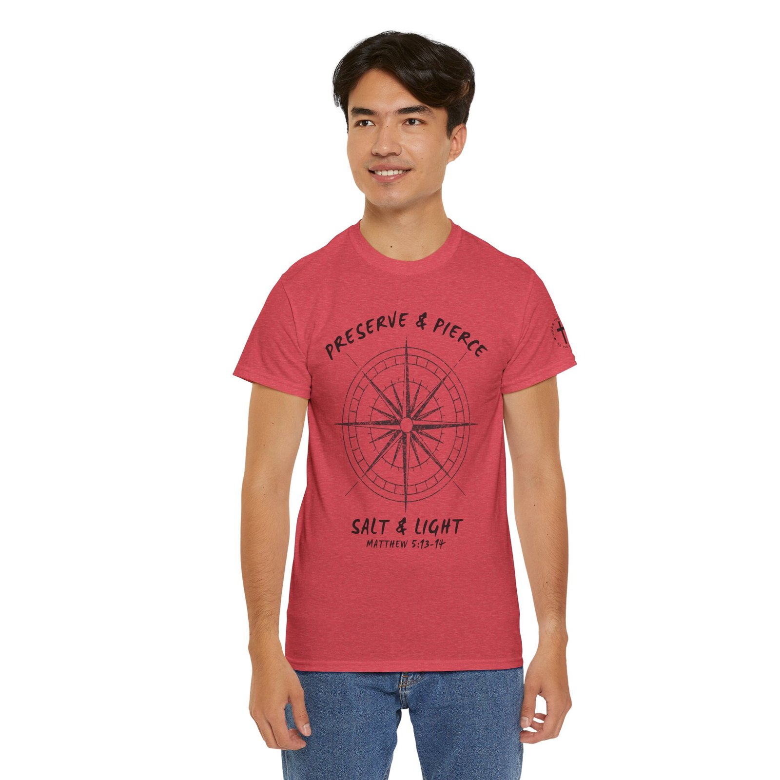 Compass Graphic Tee — "Salt and Light" Inspirational Christian T-Shirt - Image 89
