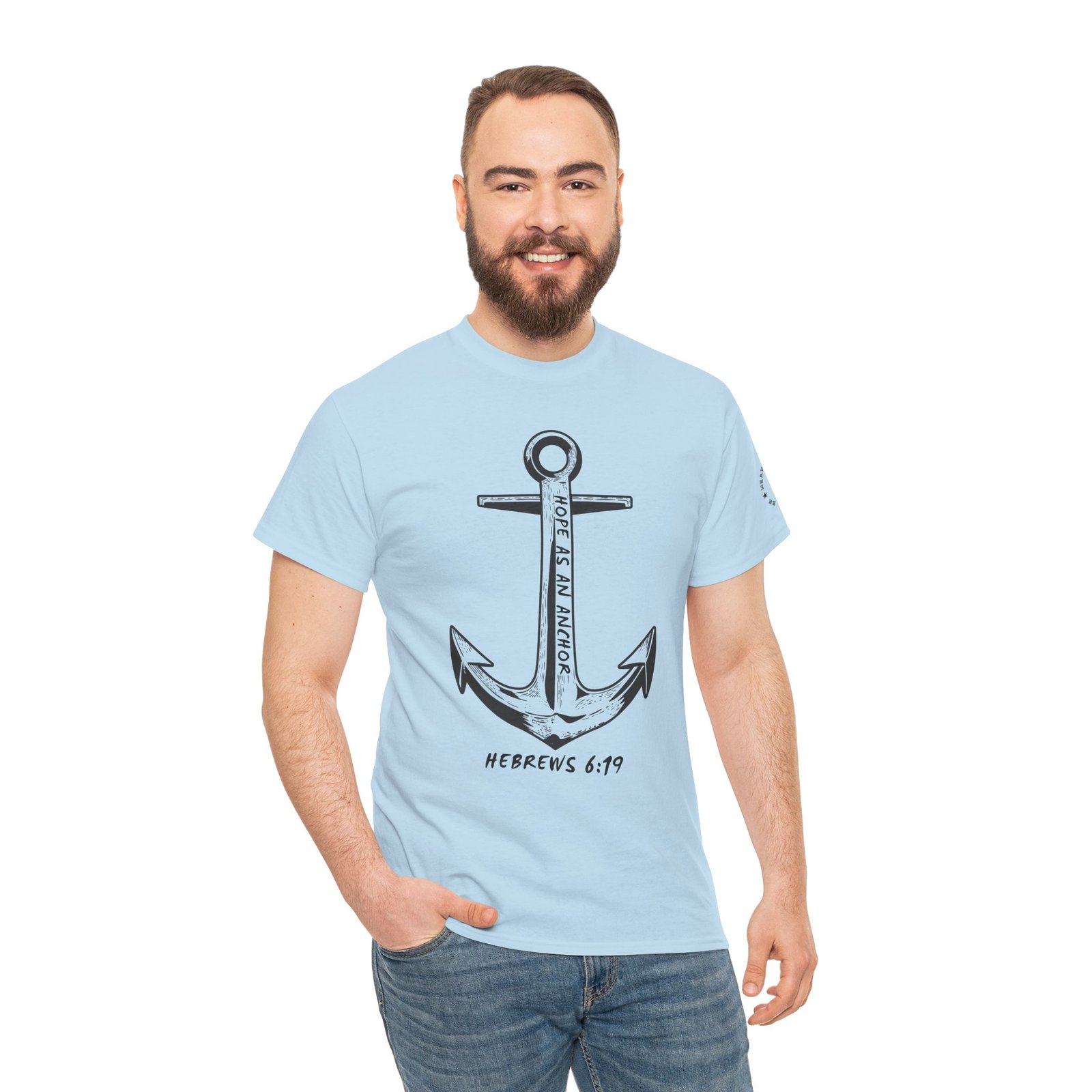Anchor Faith T-Shirt – Hebrews 6:19 Christian Nautical Tee - Image 6