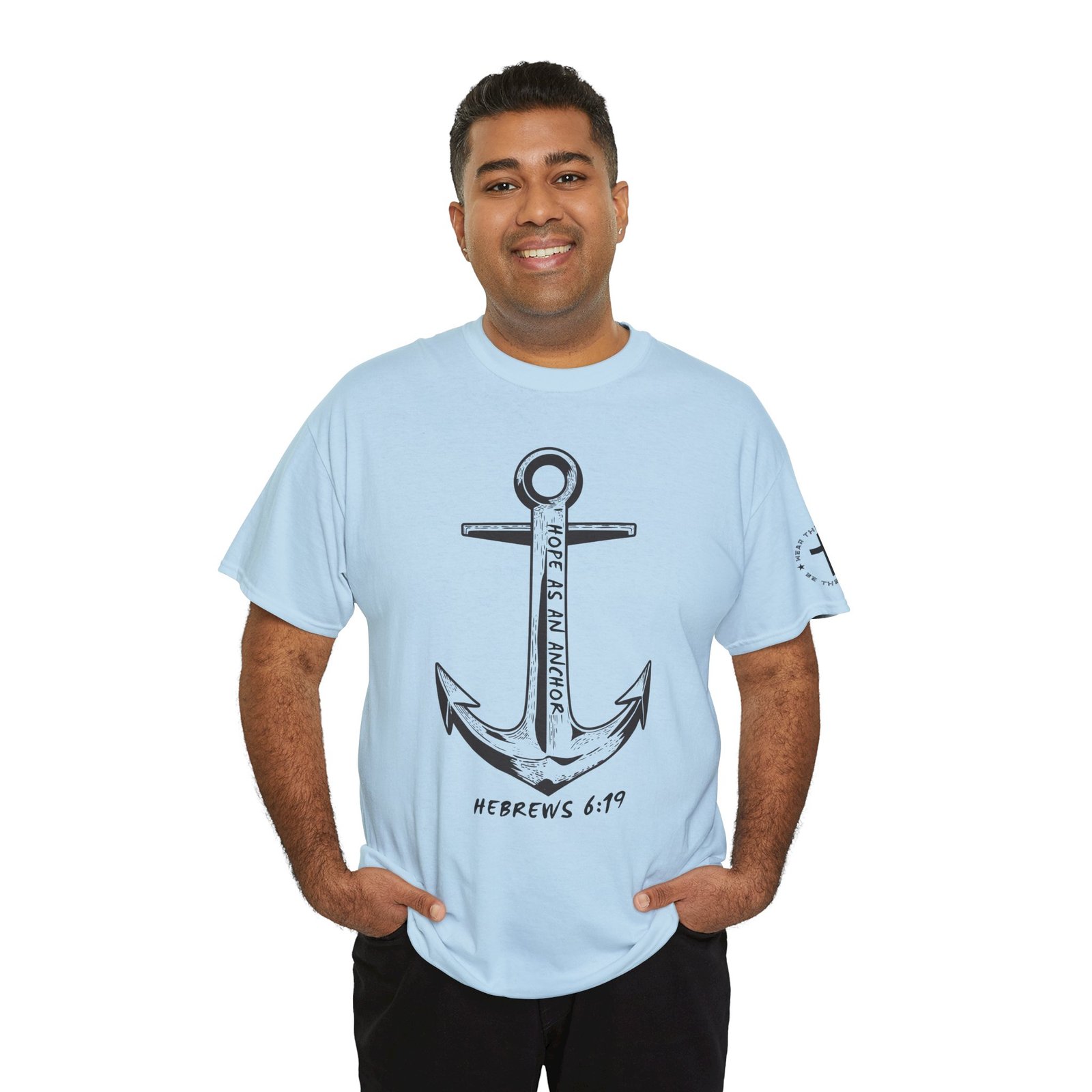 Anchor Faith T-Shirt – Hebrews 6:19 Christian Nautical Tee - Image 7