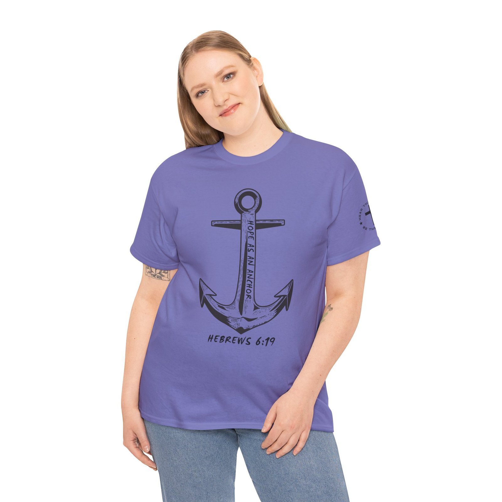 Anchor Faith T-Shirt – Hebrews 6:19 Christian Nautical Tee - Image 96