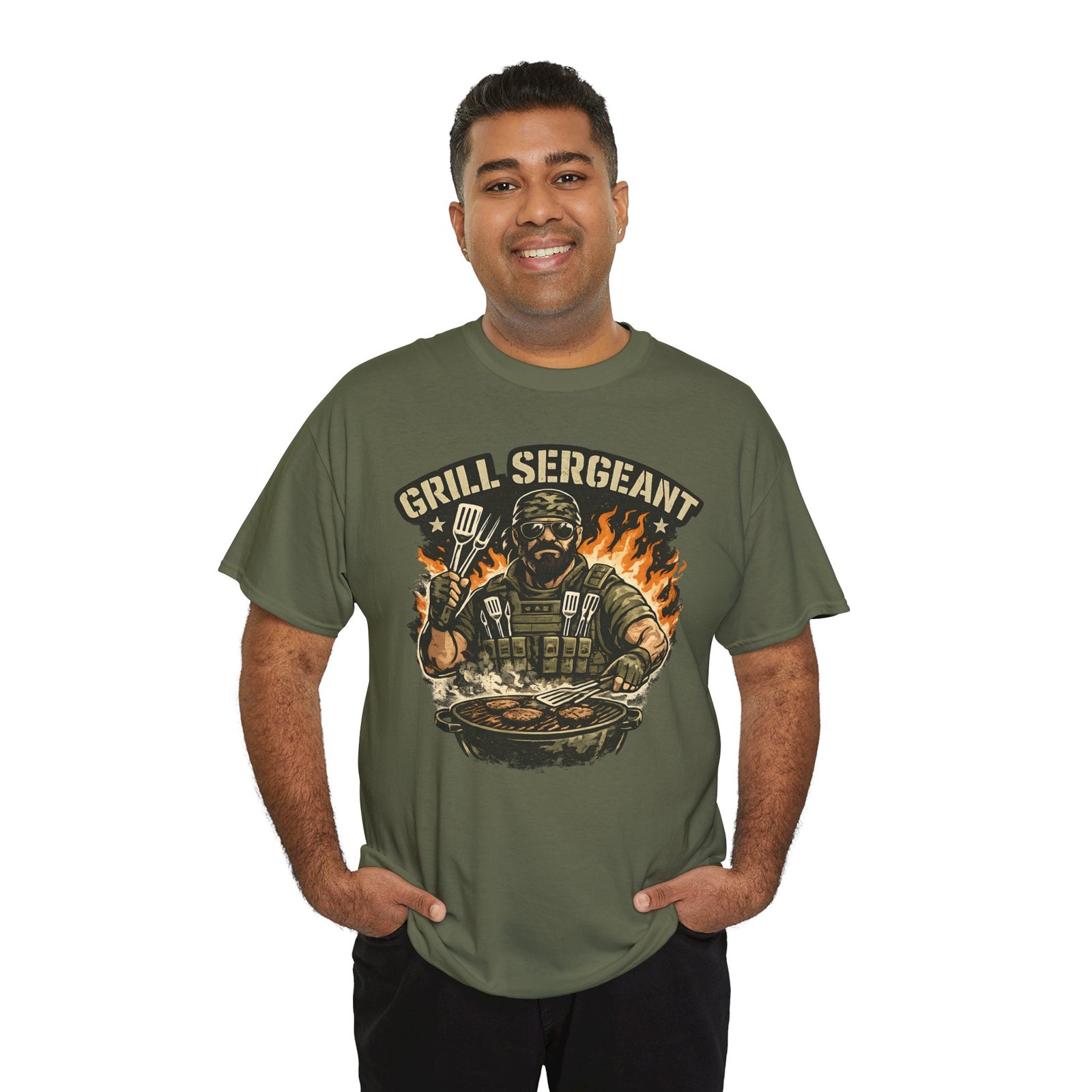 Grill Sergeant Dad T-Shirt — Funny Father’s Day BBQ Tee - Image 42