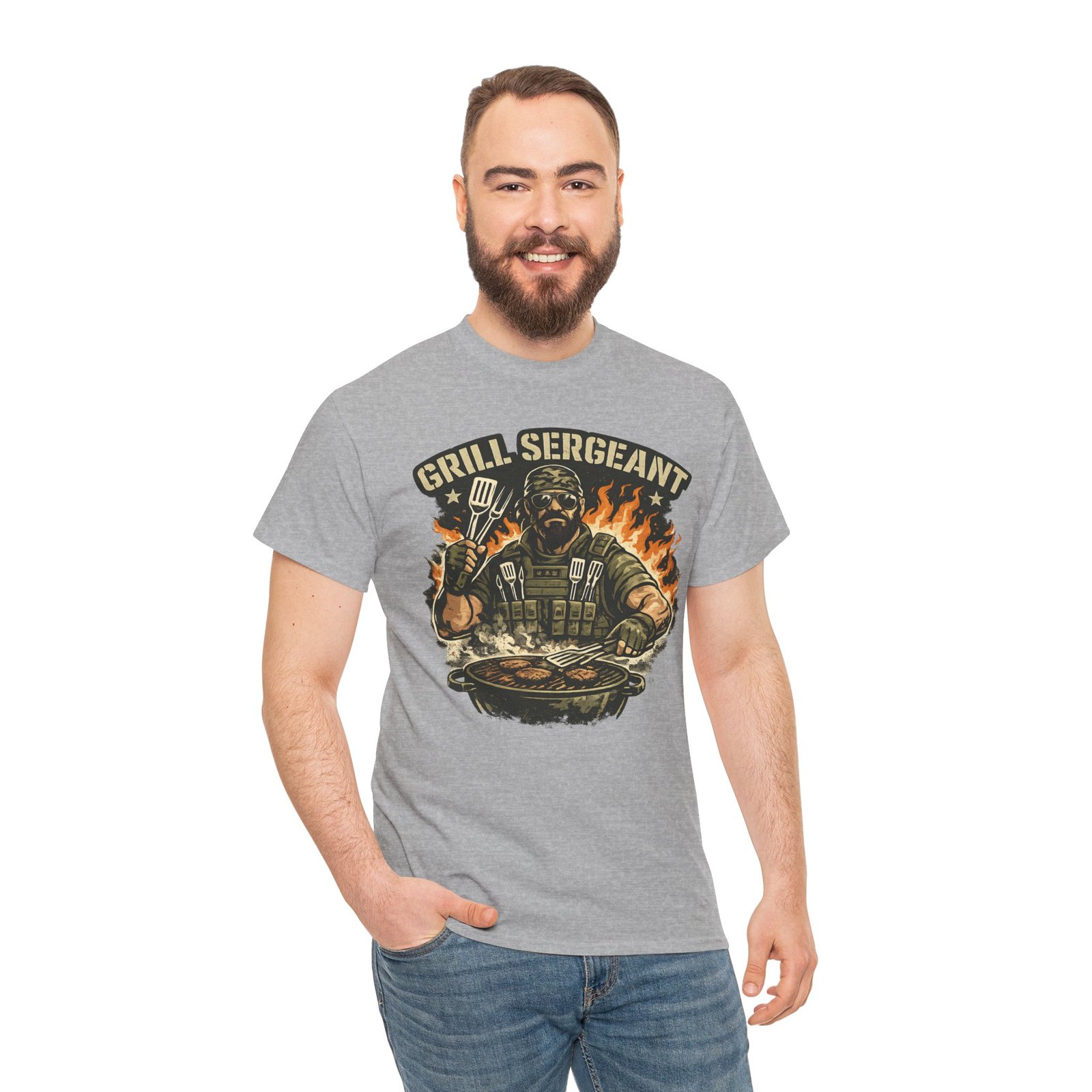Grill Sergeant Dad T-Shirt — Funny Father’s Day BBQ Tee - Image 23