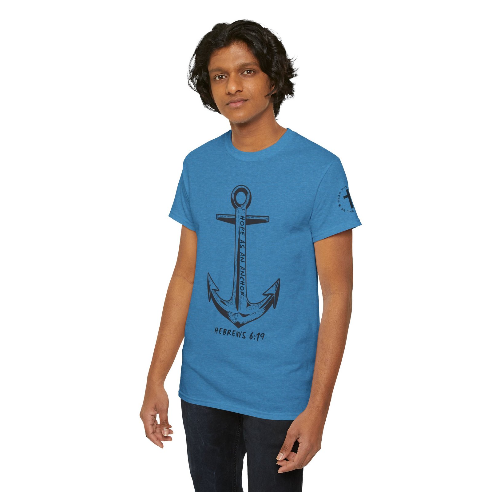 Anchor Faith T-Shirt – Hebrews 6:19 Christian Nautical Tee - Image 89