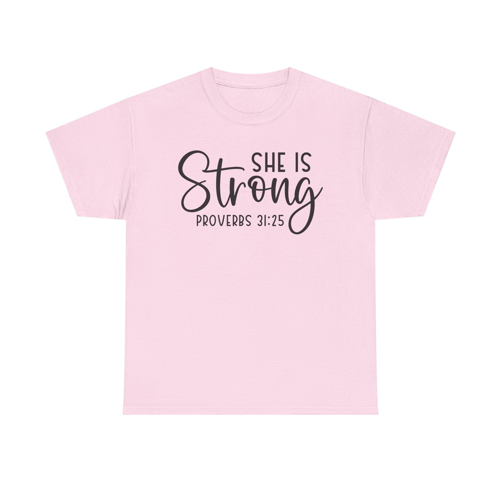 Proverbs 31 'She is Strong' — Inspirational Christian Tee - Image 2