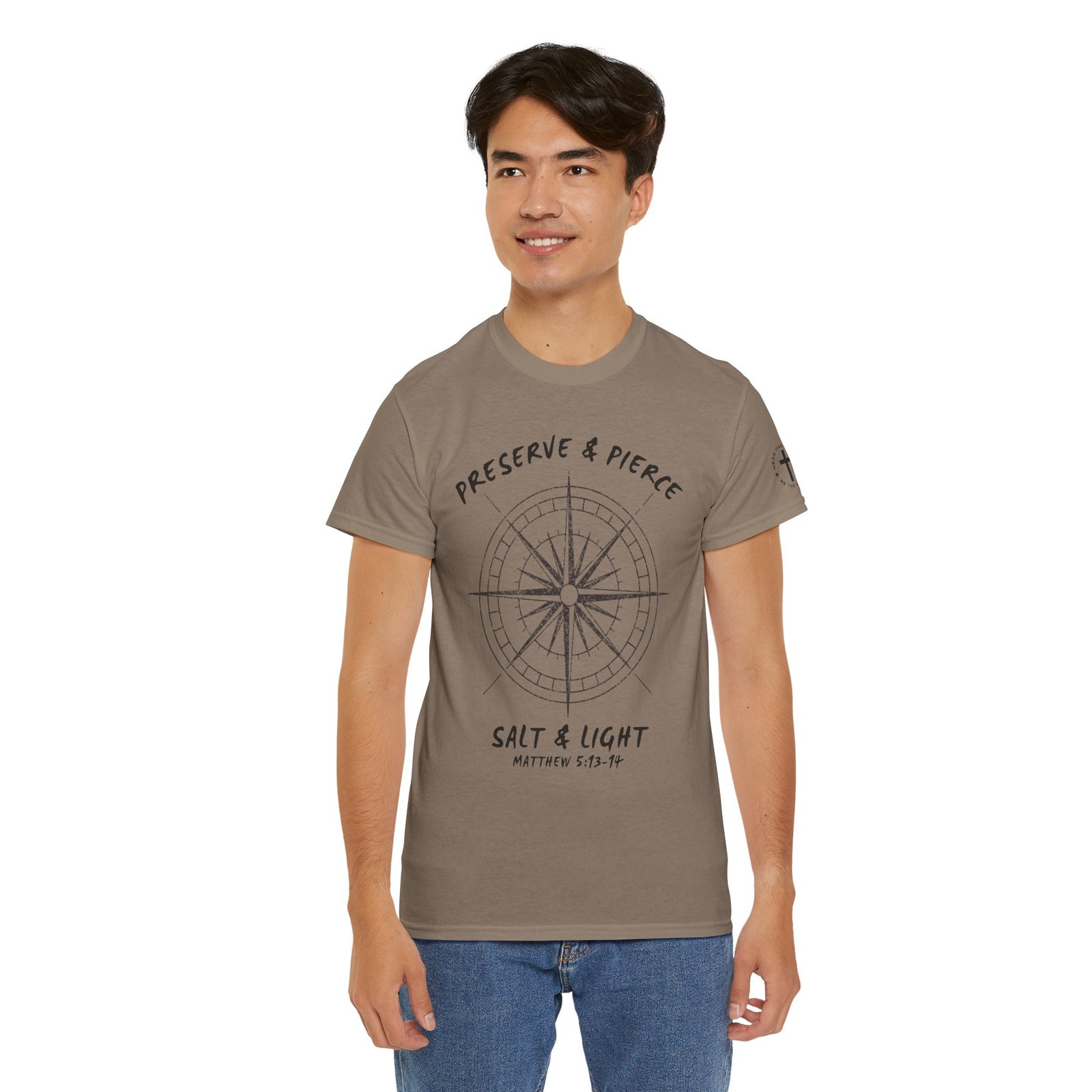 Compass Graphic Tee — "Salt and Light" Inspirational Christian T-Shirt - Image 49