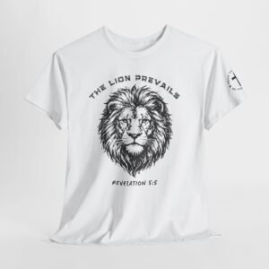 Lion Prevails T-Shirt — 'The Lion Prevails' Revelation 5:5 Christian Tee