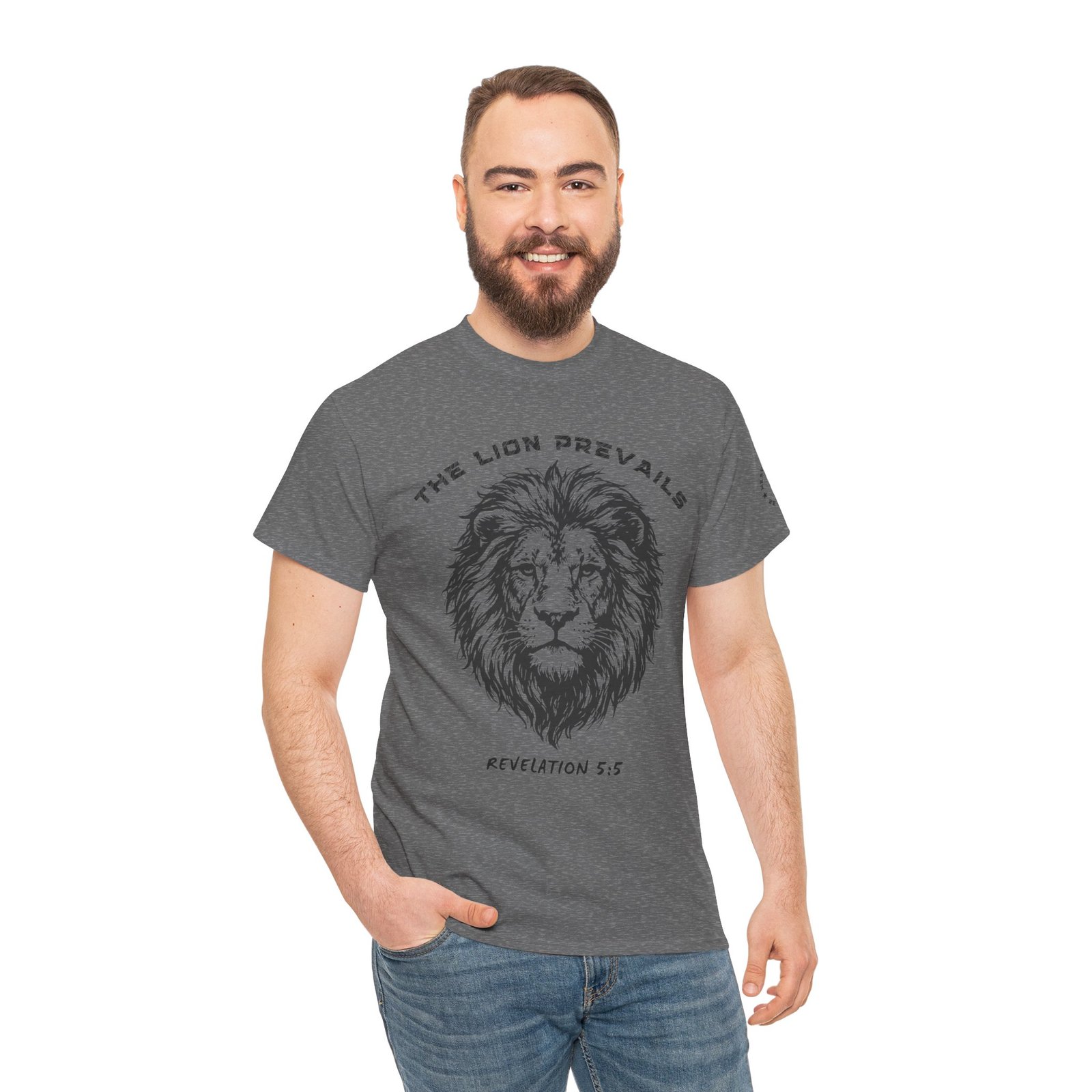 Lion Prevails T-Shirt — 'The Lion Prevails' Revelation 5:5 Christian Tee - Image 70