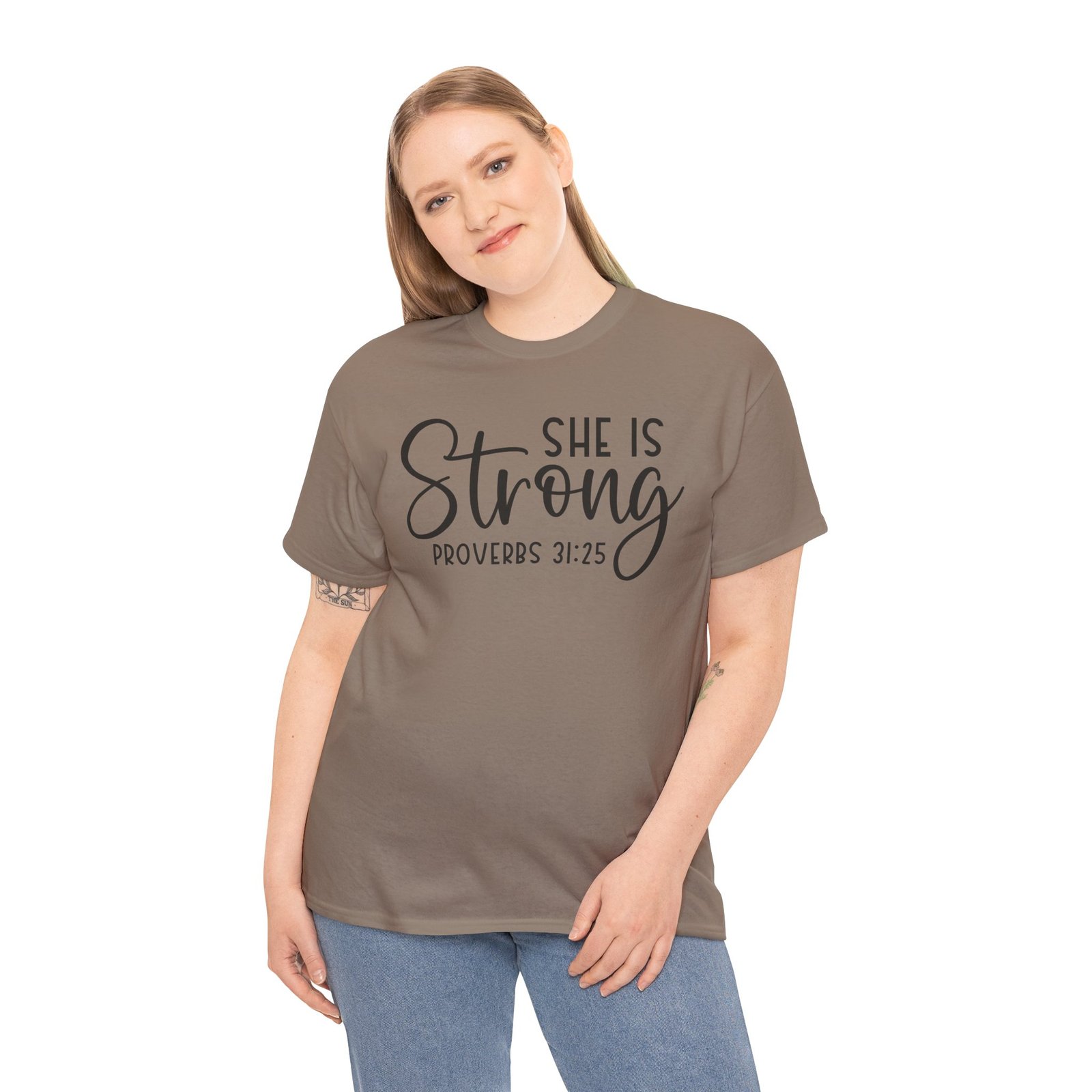 Proverbs 31 'She is Strong' — Inspirational Christian Tee - Image 41
