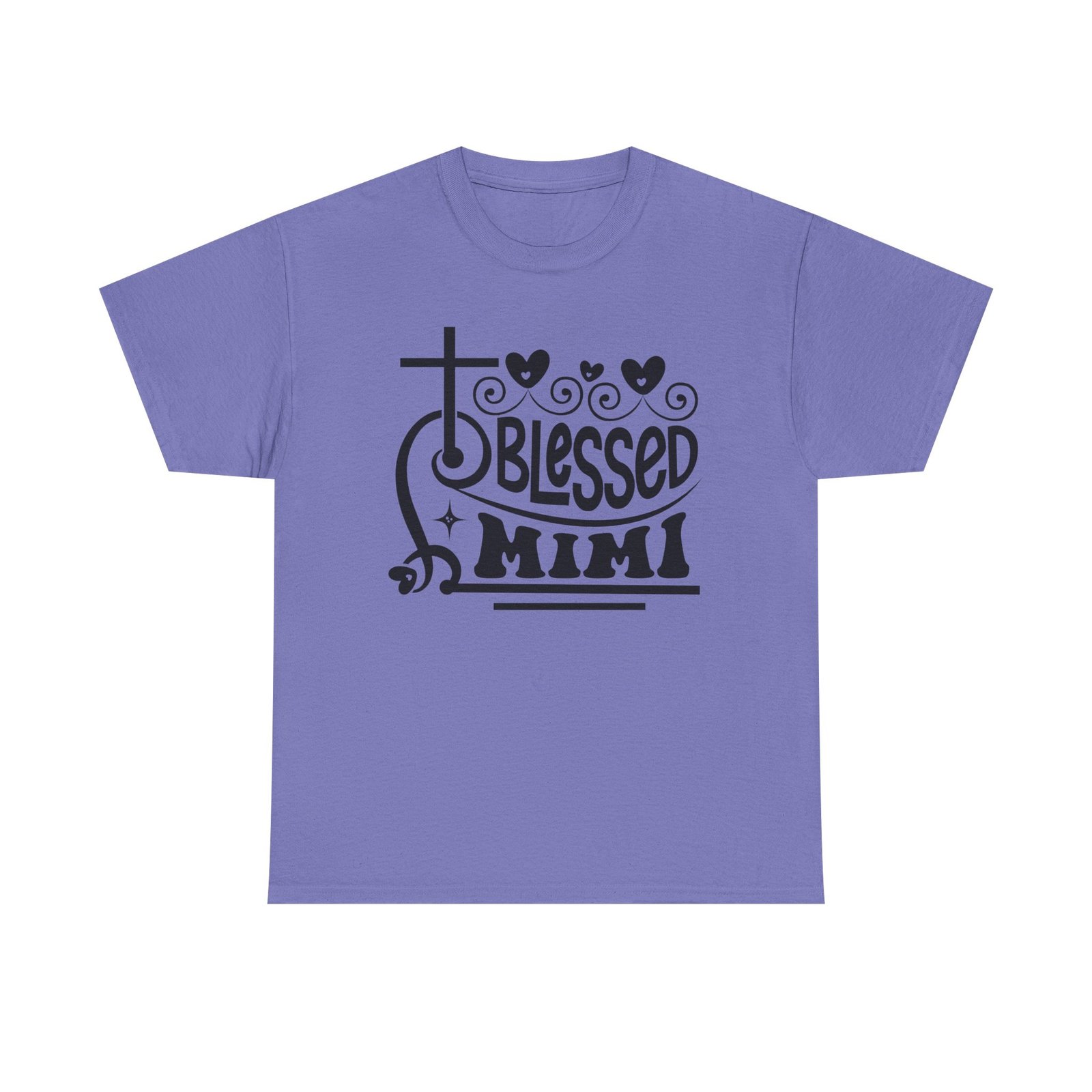 Blessed Mimi Tee — Cross & Hearts Christian Gift for Grandma - Image 65