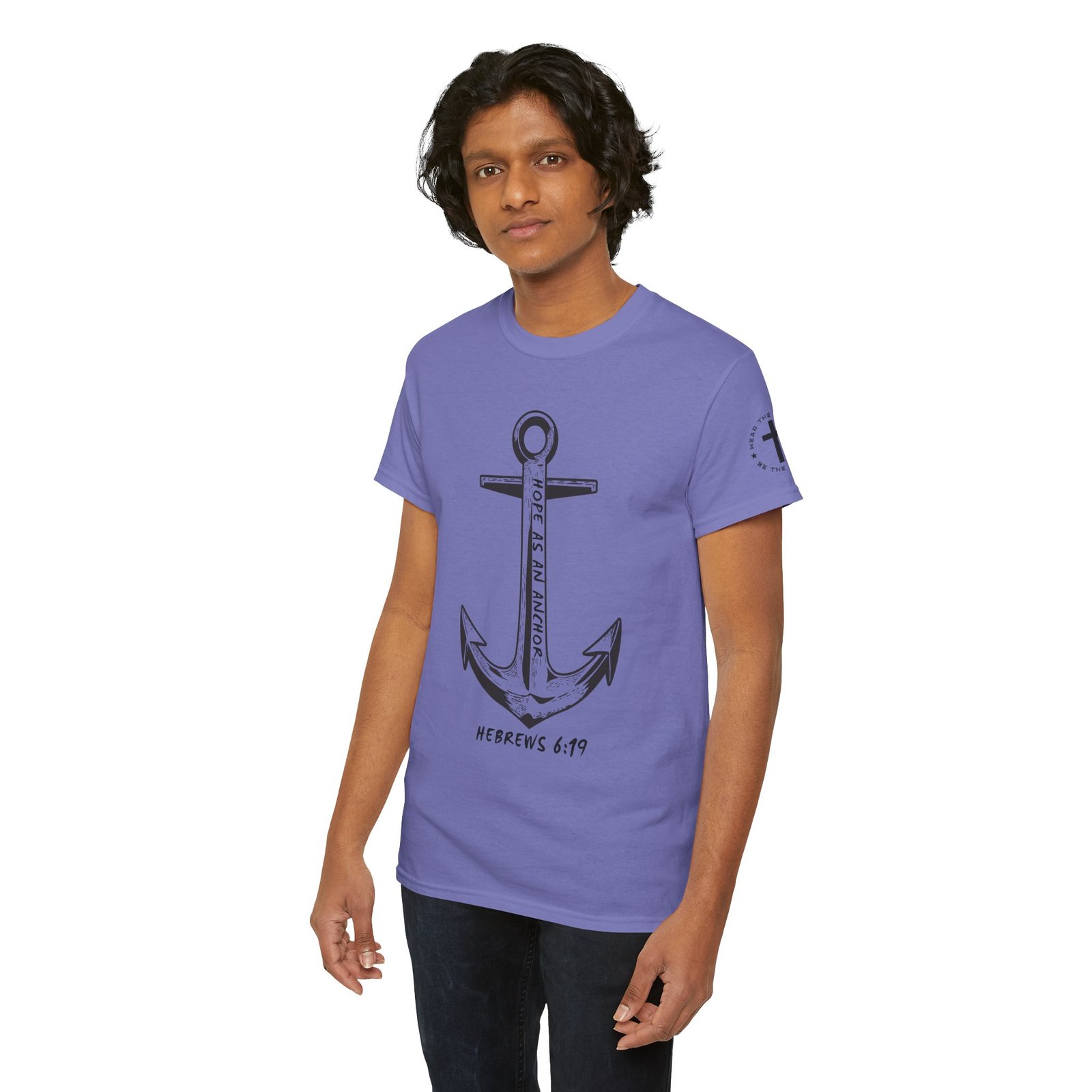 Anchor Faith T-Shirt – Hebrews 6:19 Christian Nautical Tee - Image 99