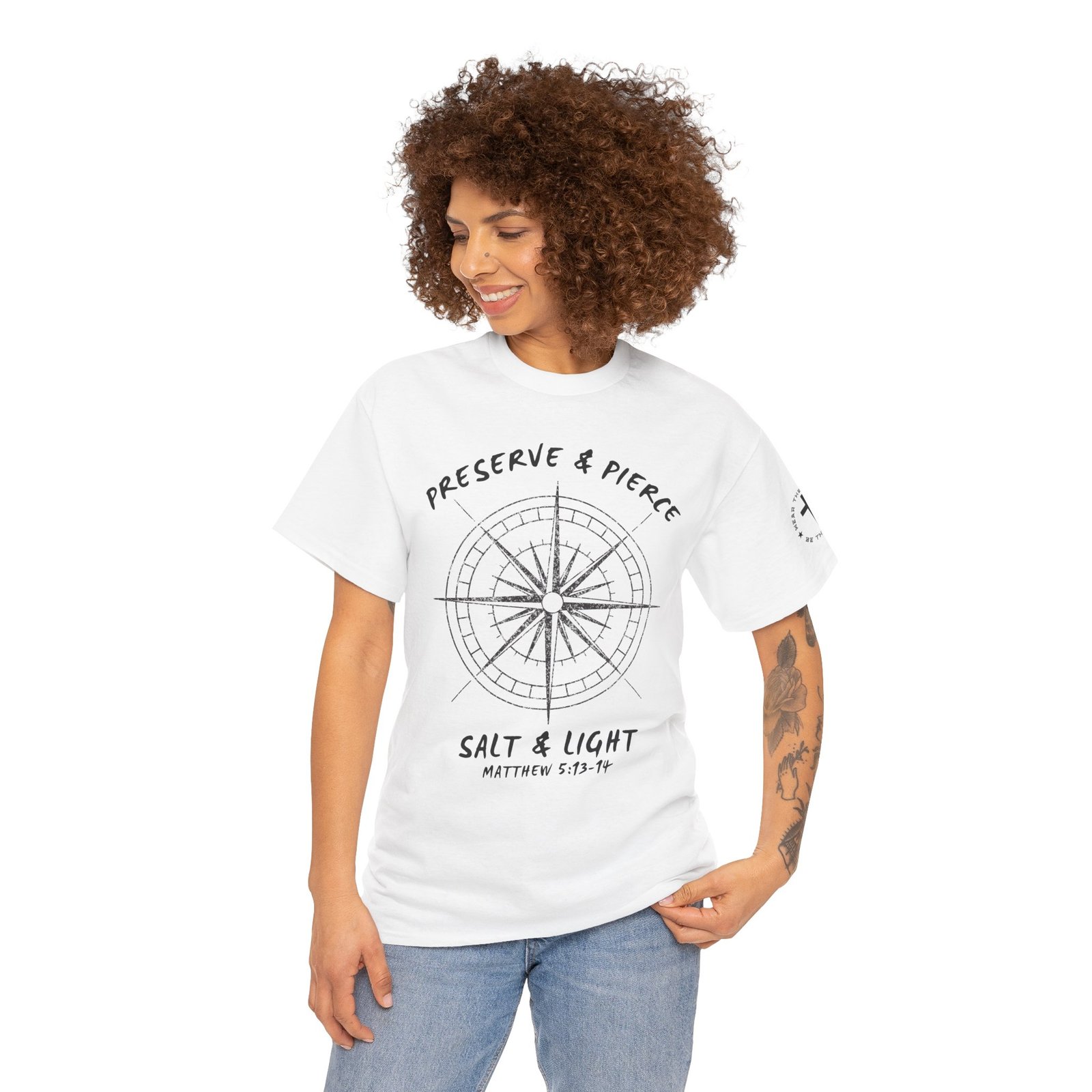 Compass Graphic Tee — "Salt and Light" Inspirational Christian T-Shirt - Image 14
