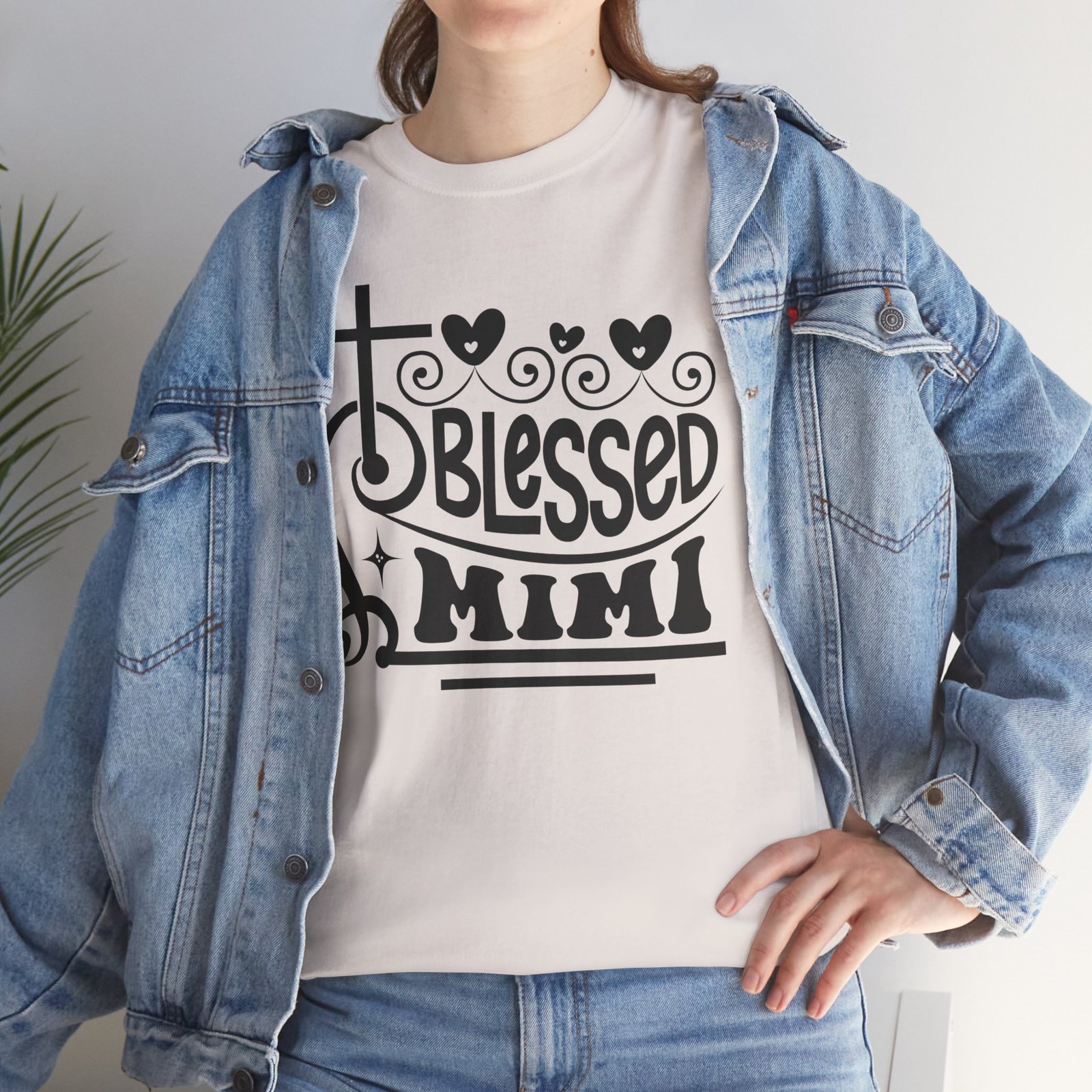 Blessed Mimi Tee — Cross & Hearts Christian Gift for Grandma - Image 22