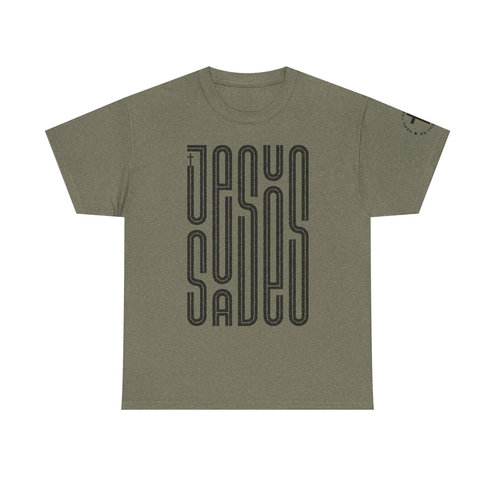"JESUS SAVES" T-Shirt — Retro Maze Typography Tee - Image 62
