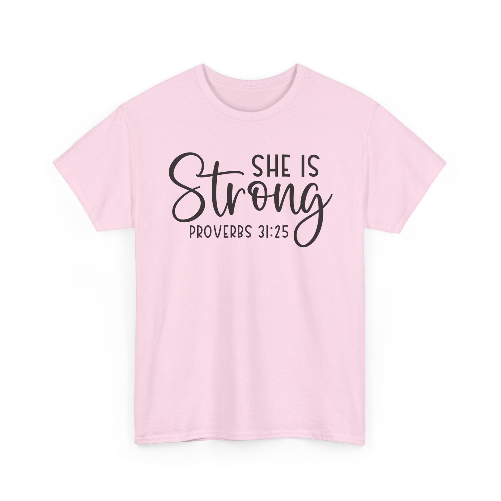 Proverbs 31 'She is Strong' — Inspirational Christian Tee - Image 3