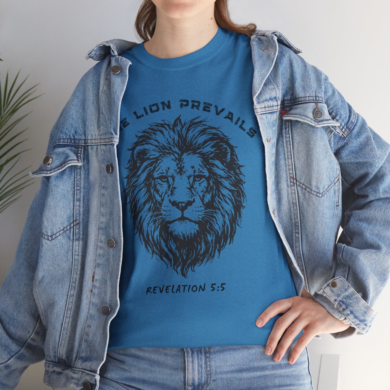 Lion Prevails T-Shirt — 'The Lion Prevails' Revelation 5:5 Christian Tee - Image 64
