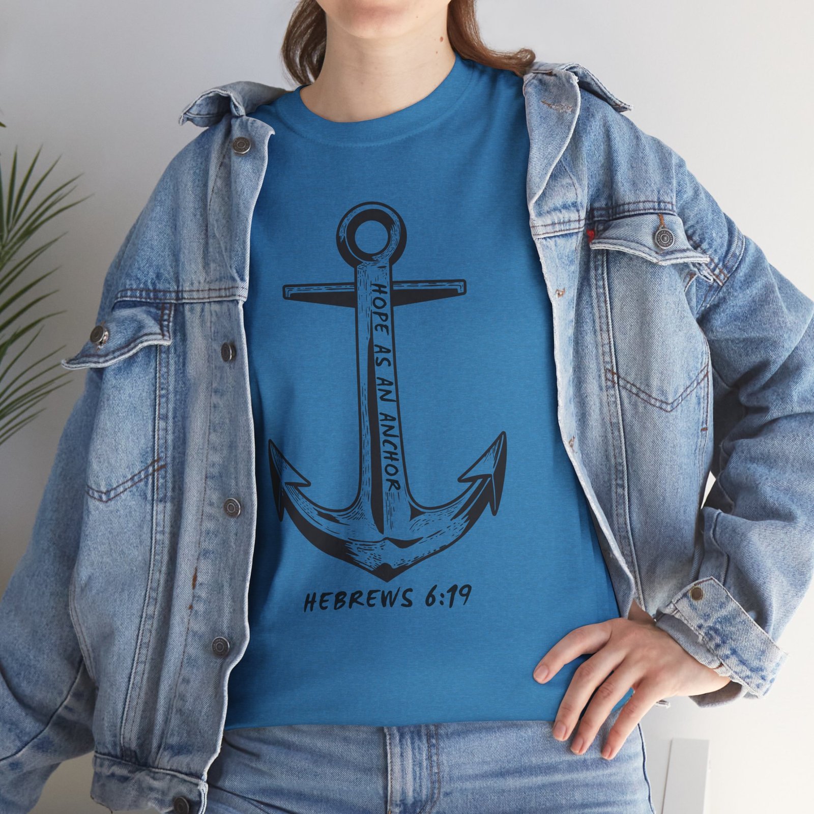 Anchor Faith T-Shirt – Hebrews 6:19 Christian Nautical Tee - Image 91