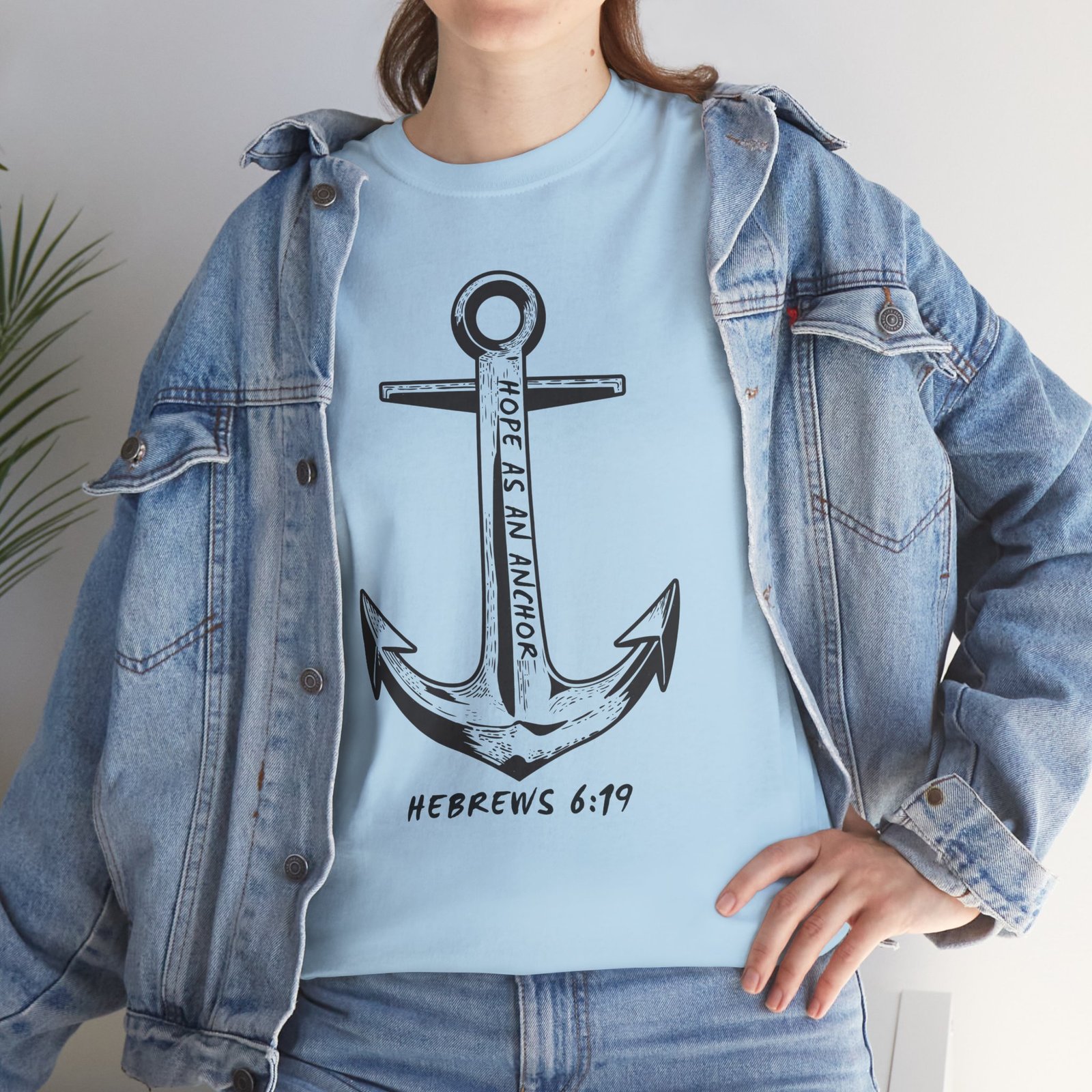 Anchor Faith T-Shirt – Hebrews 6:19 Christian Nautical Tee - Image 10