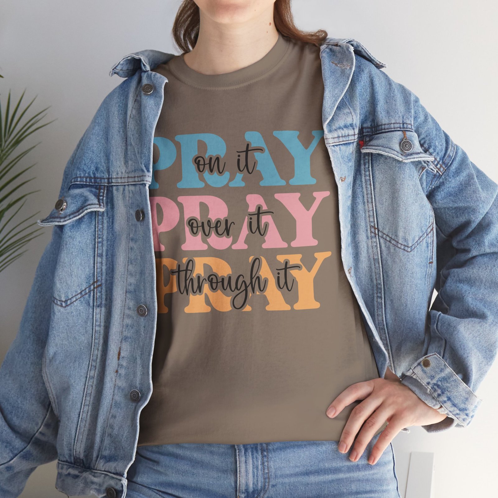Pray On It Over It Through It T-Shirt — Inspirational Christian Tee - Image 43