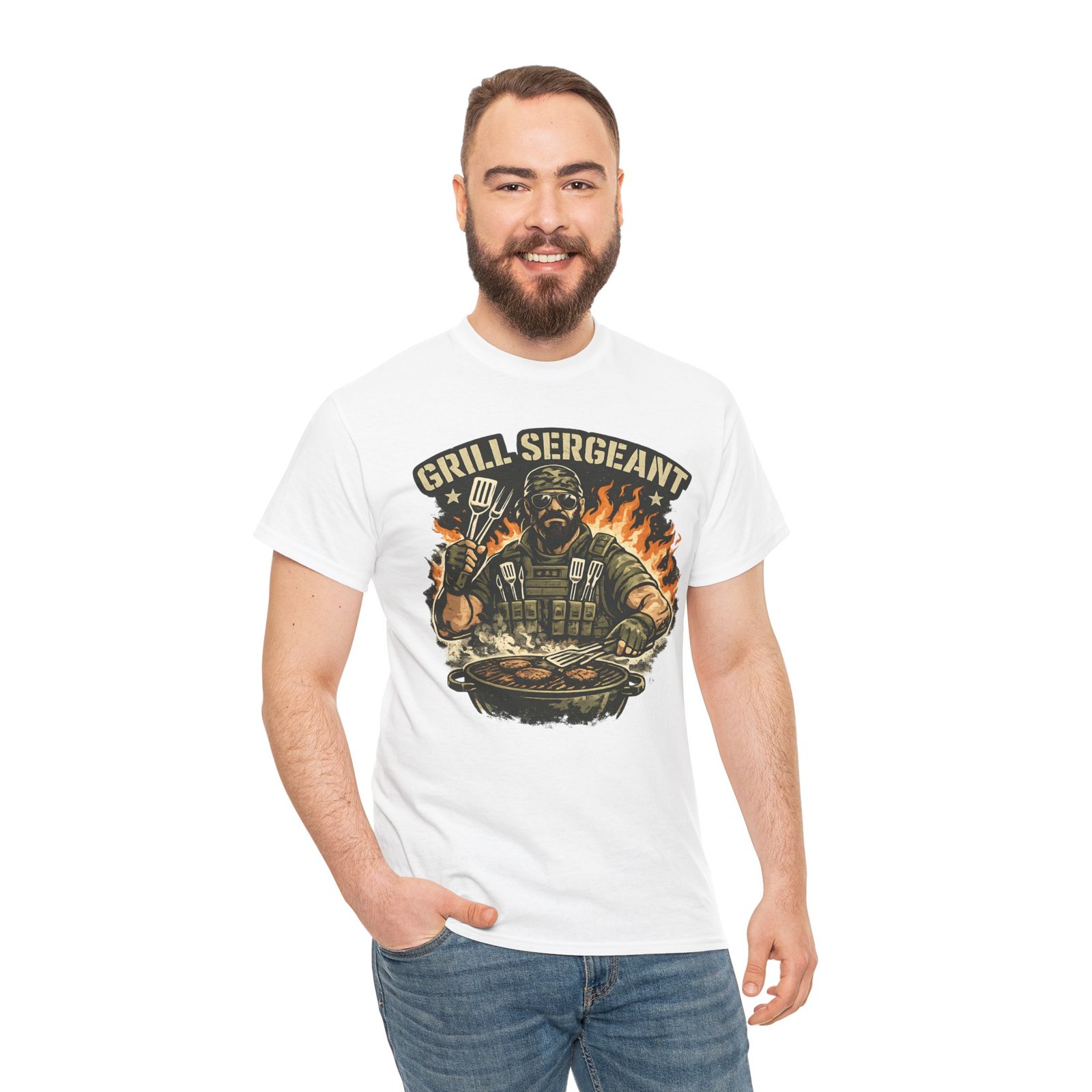 Grill Sergeant Dad T-Shirt — Funny Father’s Day BBQ Tee - Image 10