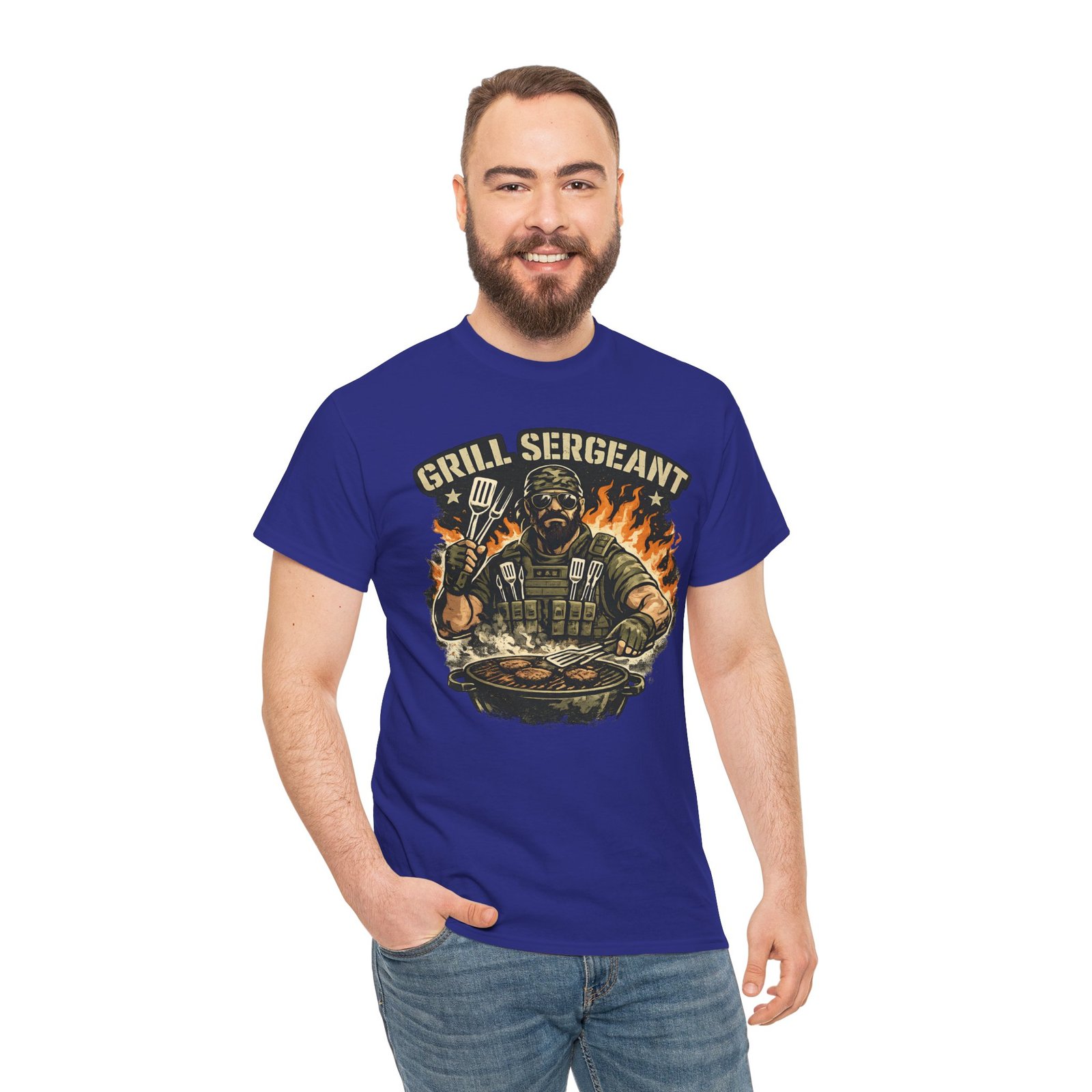 Grill Sergeant Dad T-Shirt — Funny Father’s Day BBQ Tee - Image 59