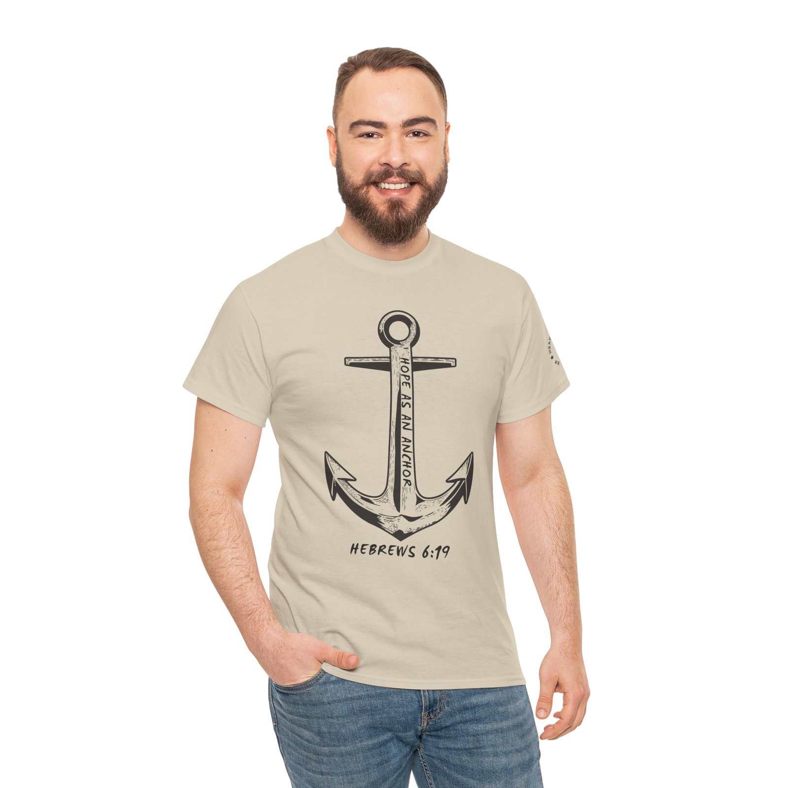 Anchor Faith T-Shirt – Hebrews 6:19 Christian Nautical Tee - Image 37