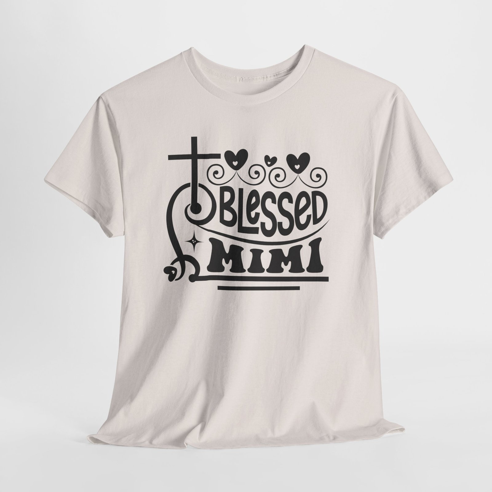 Blessed Mimi Tee — Cross & Hearts Christian Gift for Grandma - Image 18