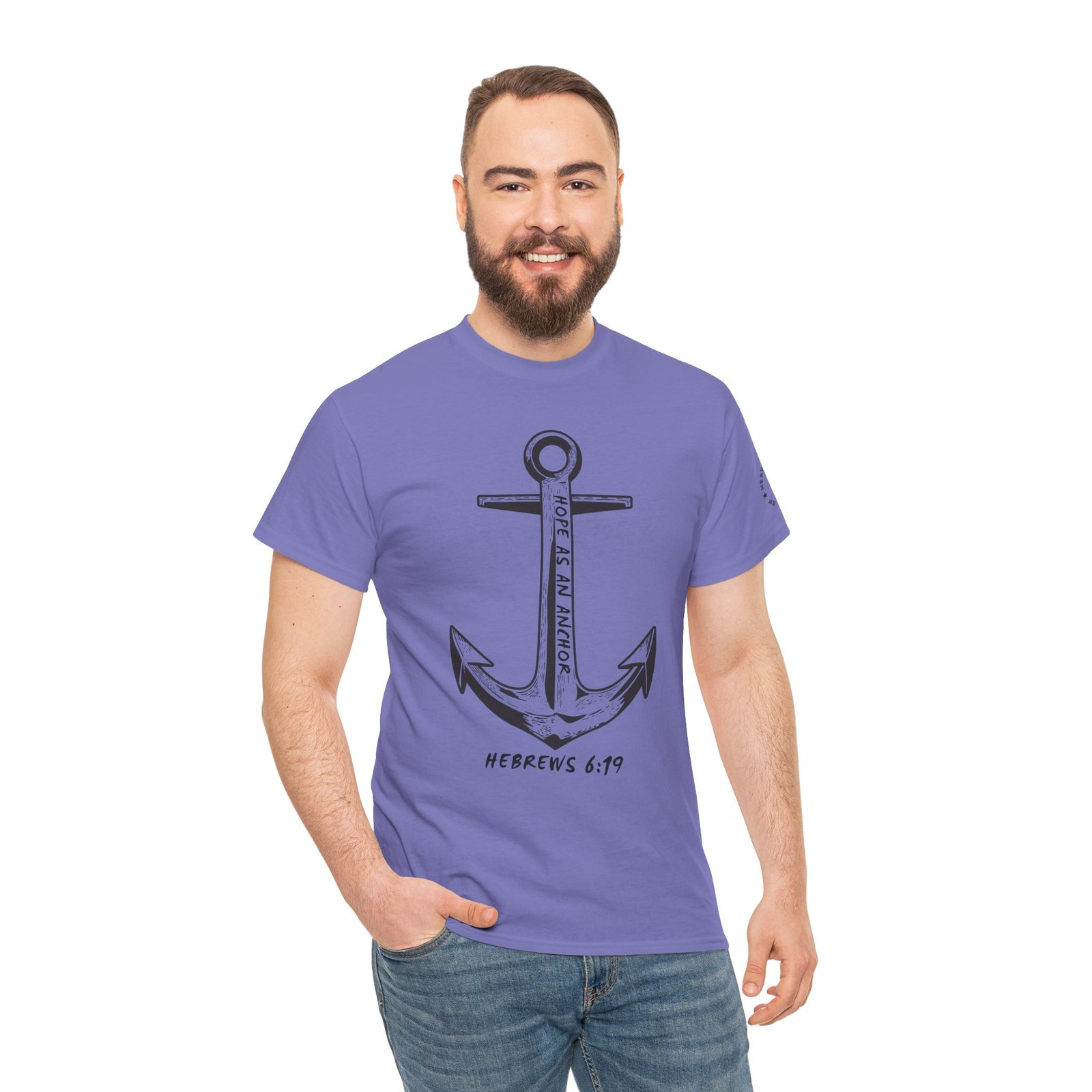 Anchor Faith T-Shirt – Hebrews 6:19 Christian Nautical Tee - Image 97