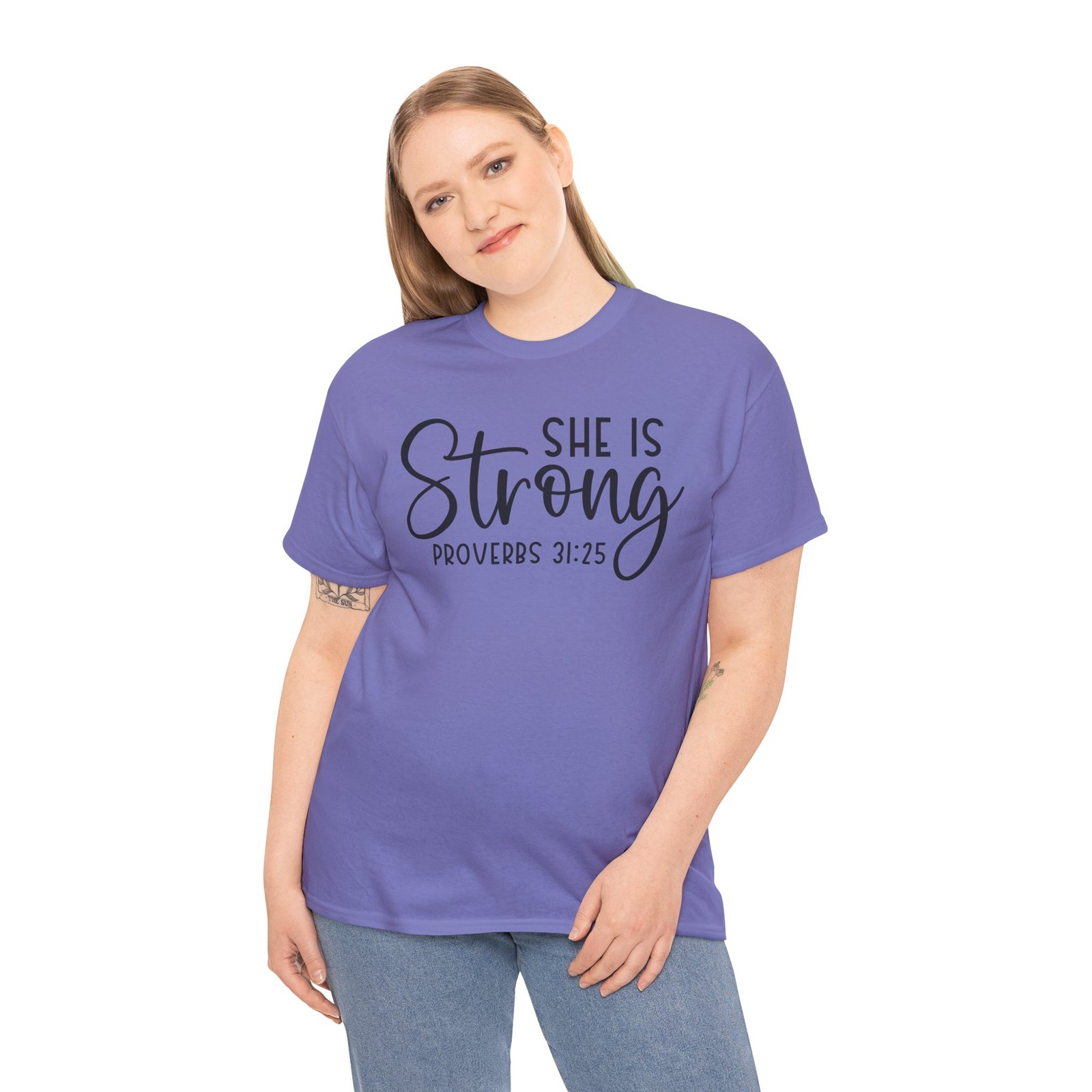 Proverbs 31 'She is Strong' — Inspirational Christian Tee - Image 76