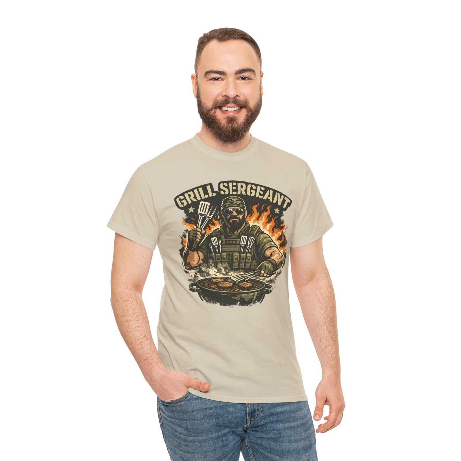 Grill Sergeant Dad T-Shirt — Funny Father’s Day BBQ Tee - Image 17