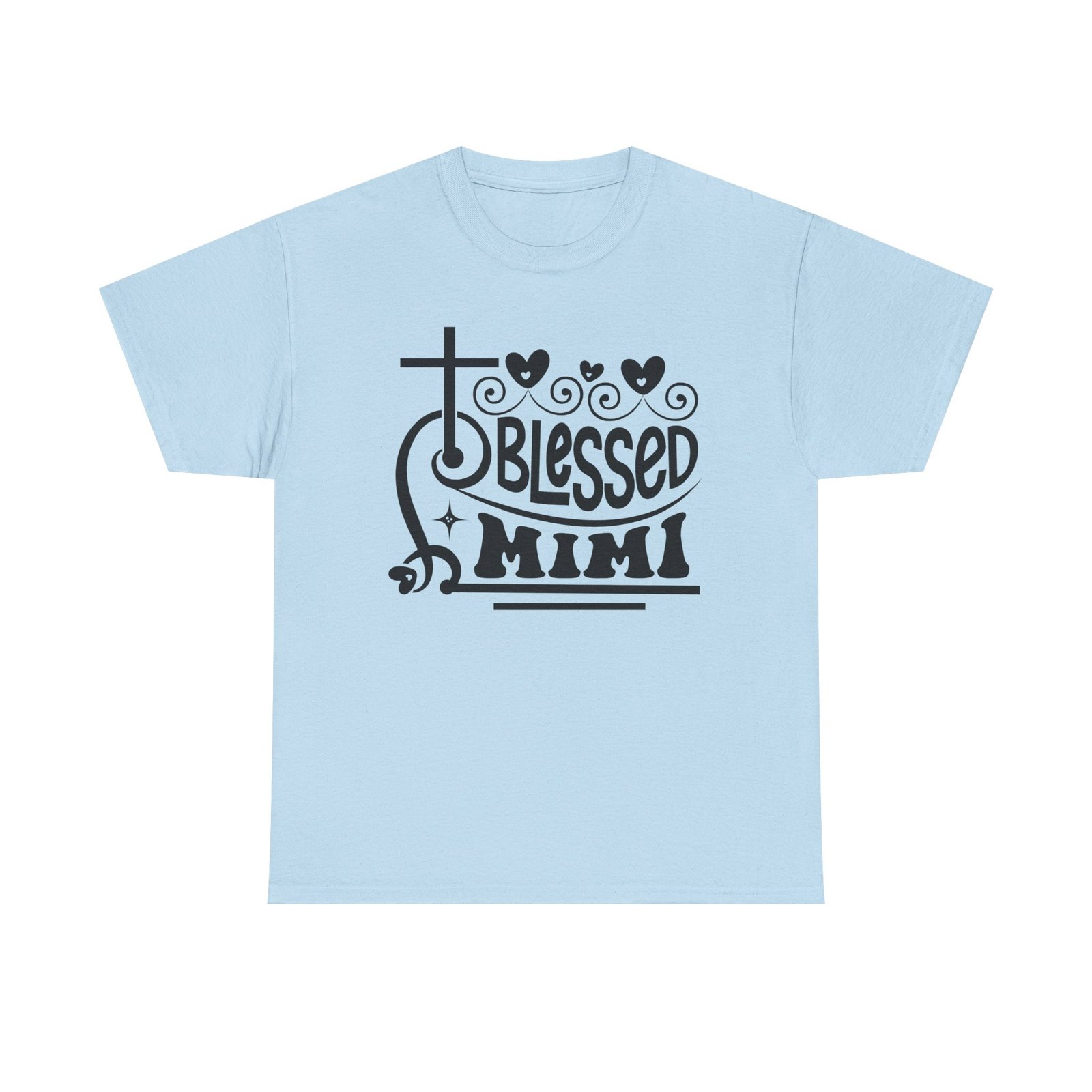 Blessed Mimi Tee — Cross & Hearts Christian Gift for Grandma - Image 58