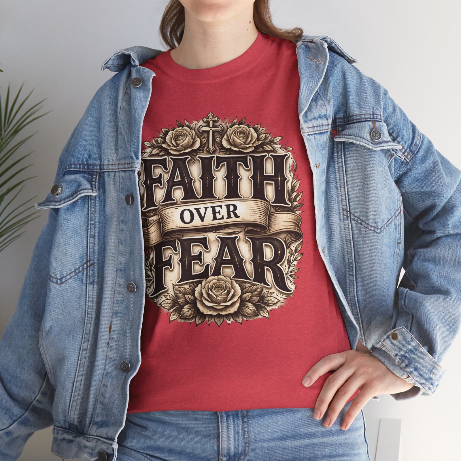 Faith Over Fear T-Shirt — Inspirational Christian Tee - Image 91