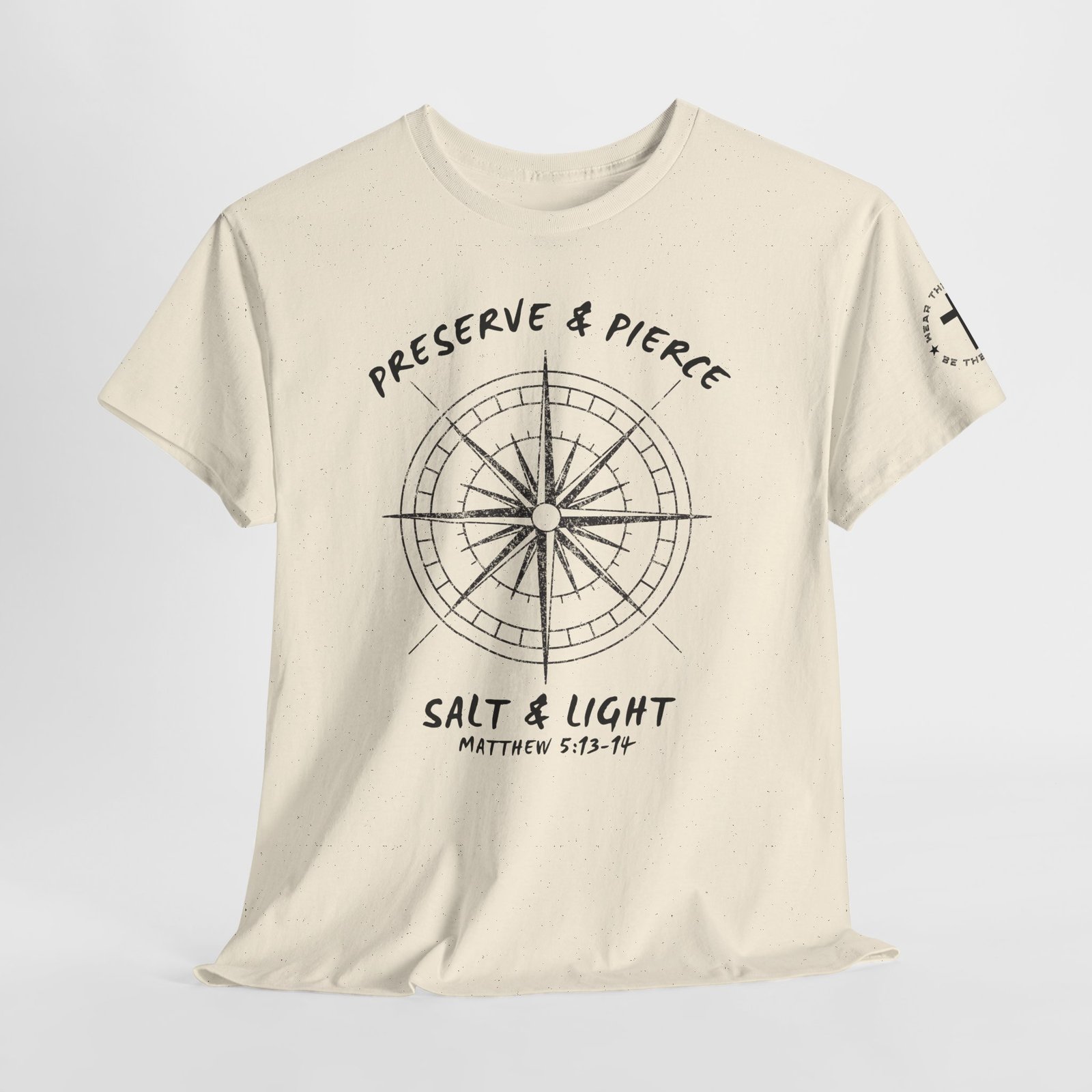 Compass Graphic Tee — "Salt and Light" Inspirational Christian T-Shirt