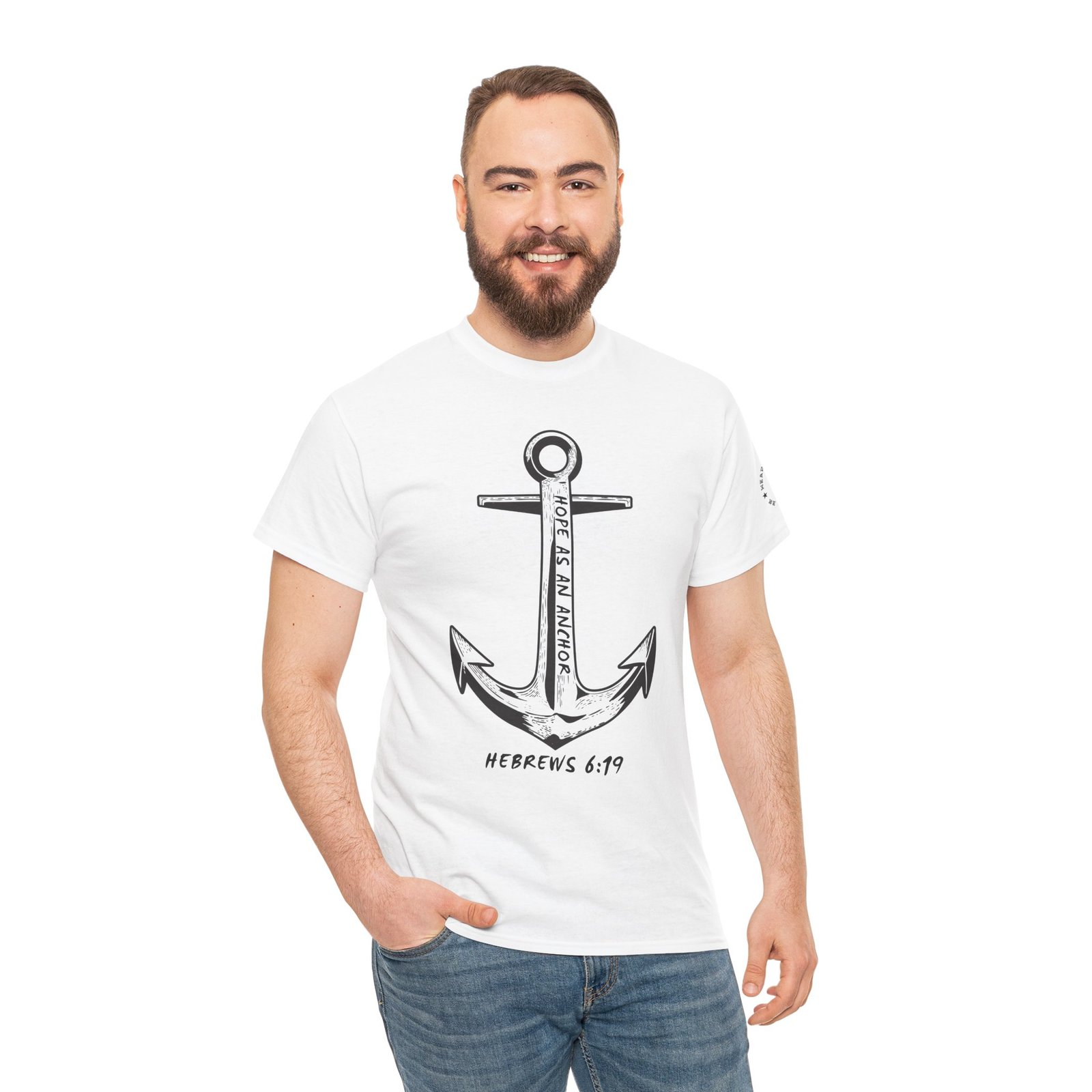 Anchor Faith T-Shirt – Hebrews 6:19 Christian Nautical Tee - Image 16