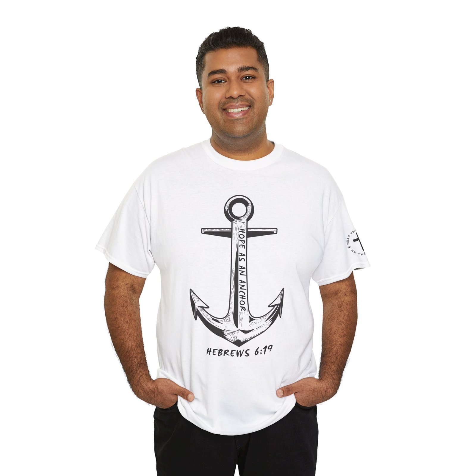 Anchor Faith T-Shirt – Hebrews 6:19 Christian Nautical Tee - Image 17