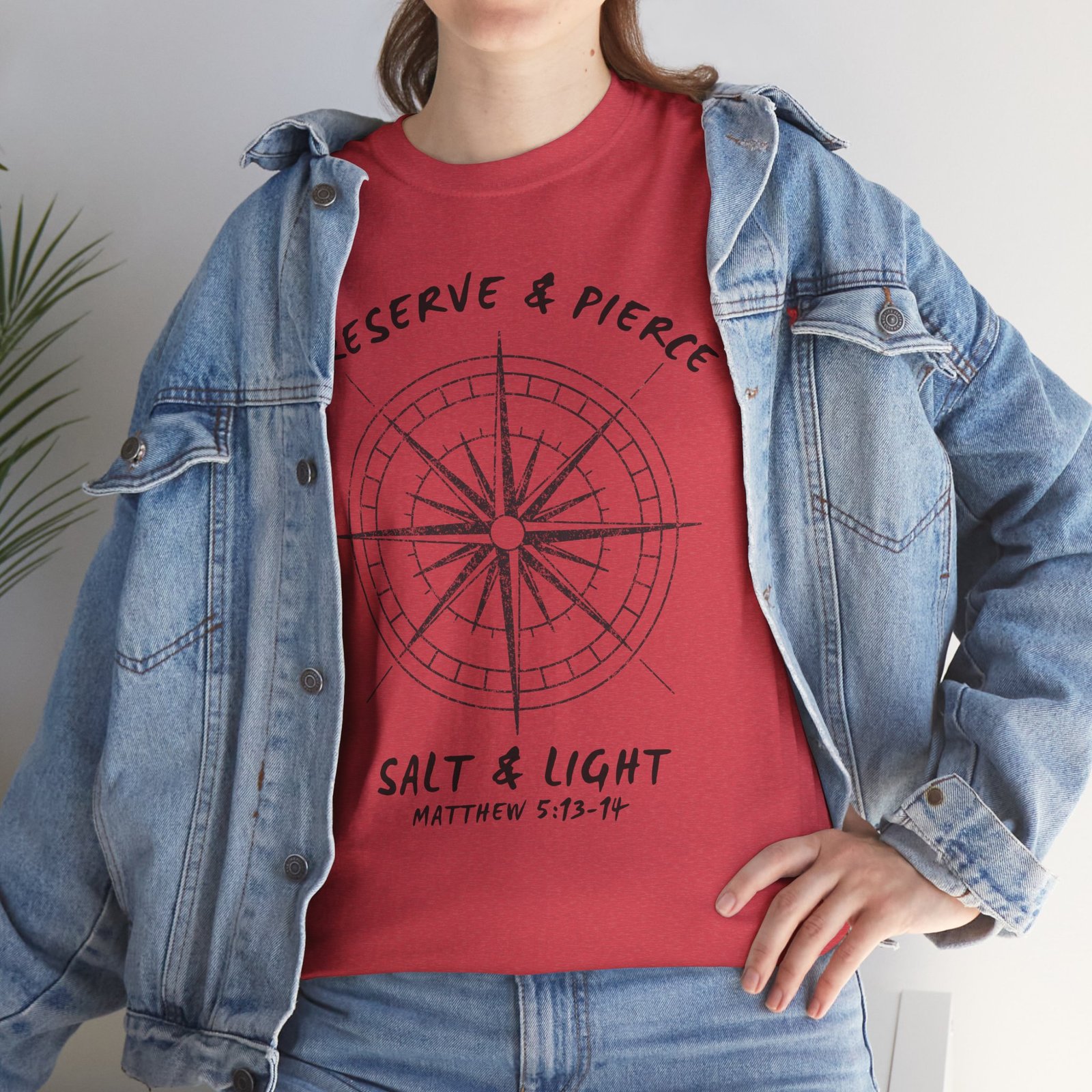 Compass Graphic Tee — "Salt and Light" Inspirational Christian T-Shirt - Image 91