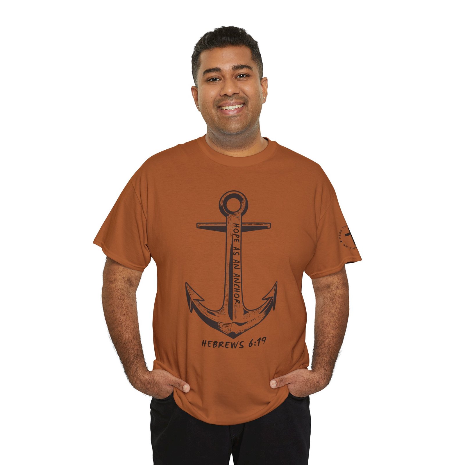 Anchor Faith T-Shirt – Hebrews 6:19 Christian Nautical Tee - Image 48