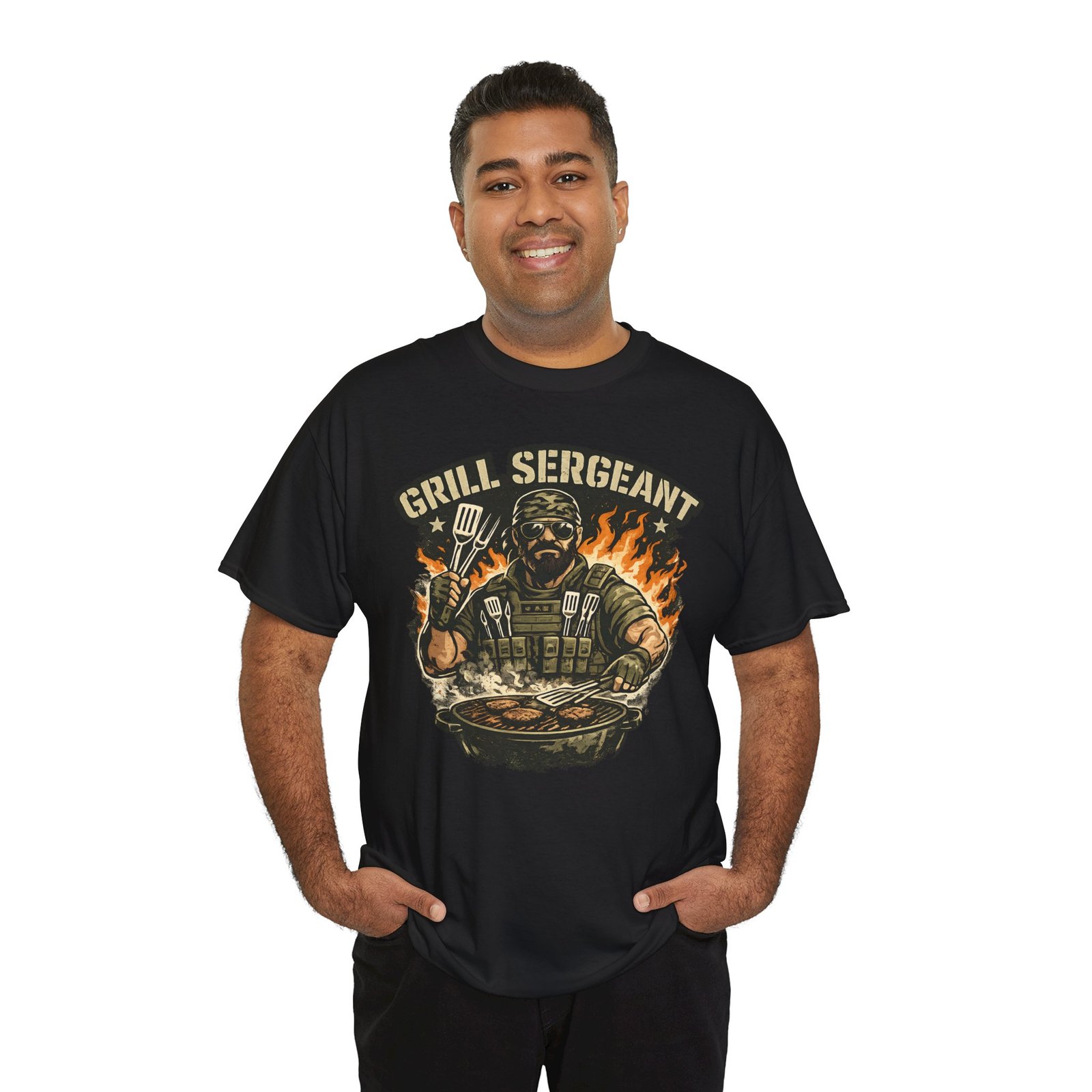 Grill Sergeant Dad T-Shirt — Funny Father’s Day BBQ Tee - Image 5