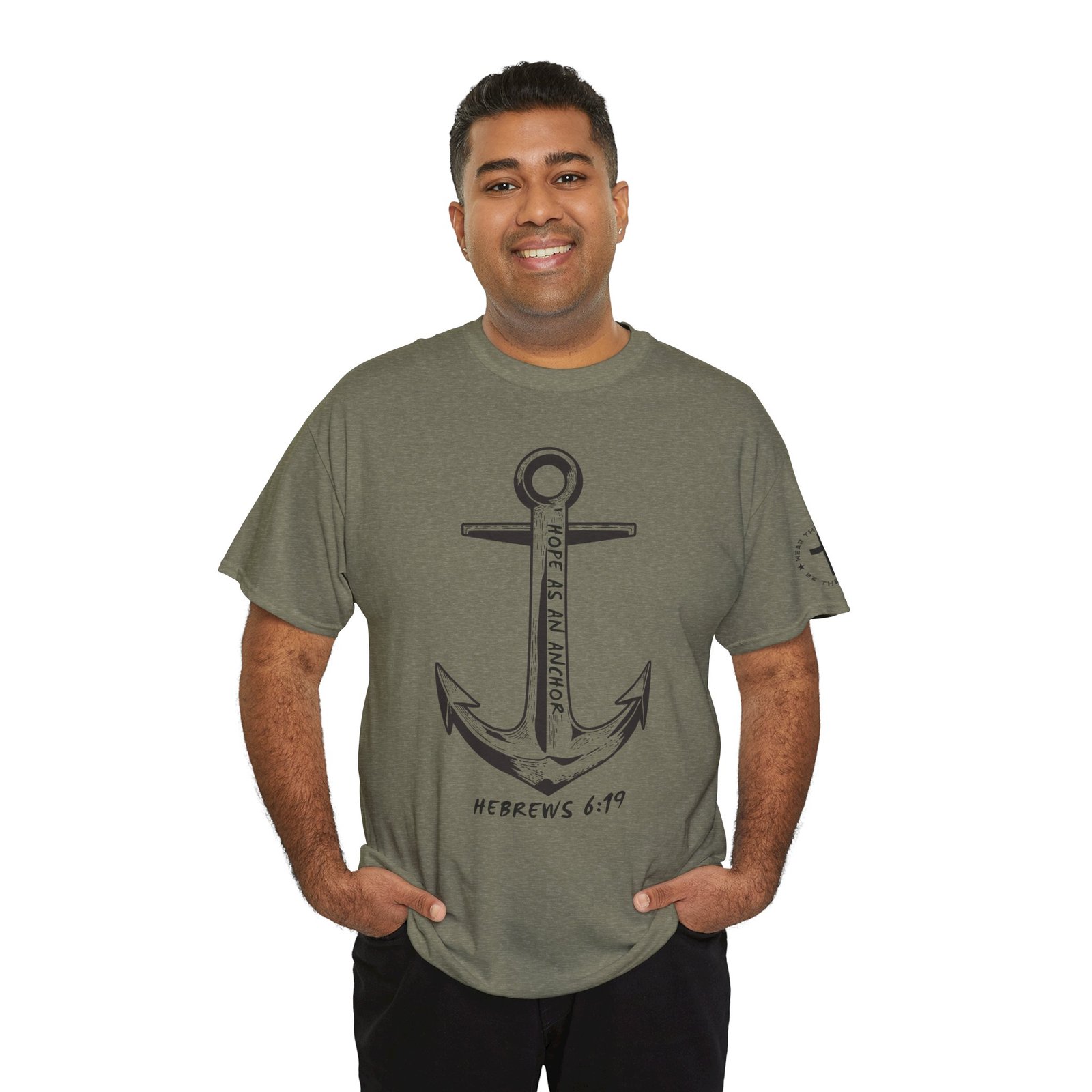 Anchor Faith T-Shirt – Hebrews 6:19 Christian Nautical Tee - Image 68