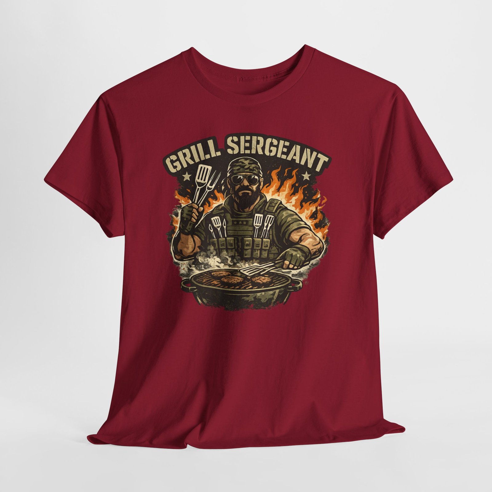 Grill Sergeant Dad T-Shirt — Funny Father’s Day BBQ Tee - Image 64