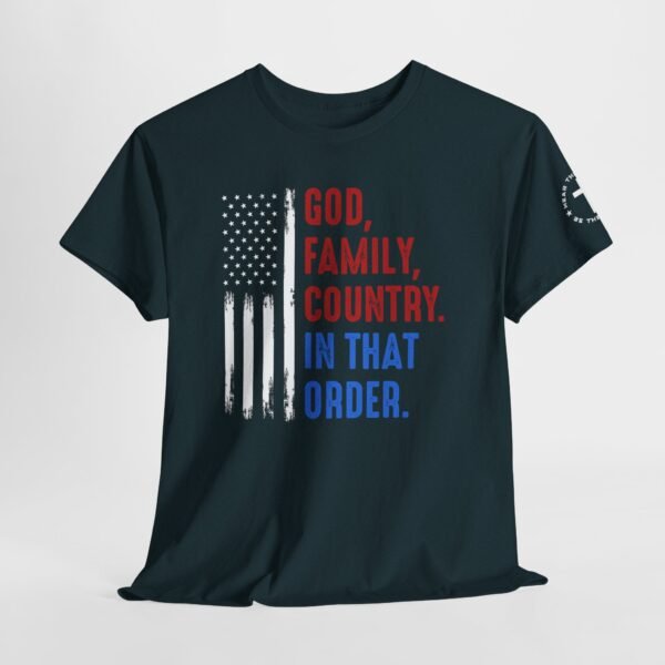 God. Family. Country. Tee — Patriotic Faith-Based Graphic T-Shirt
