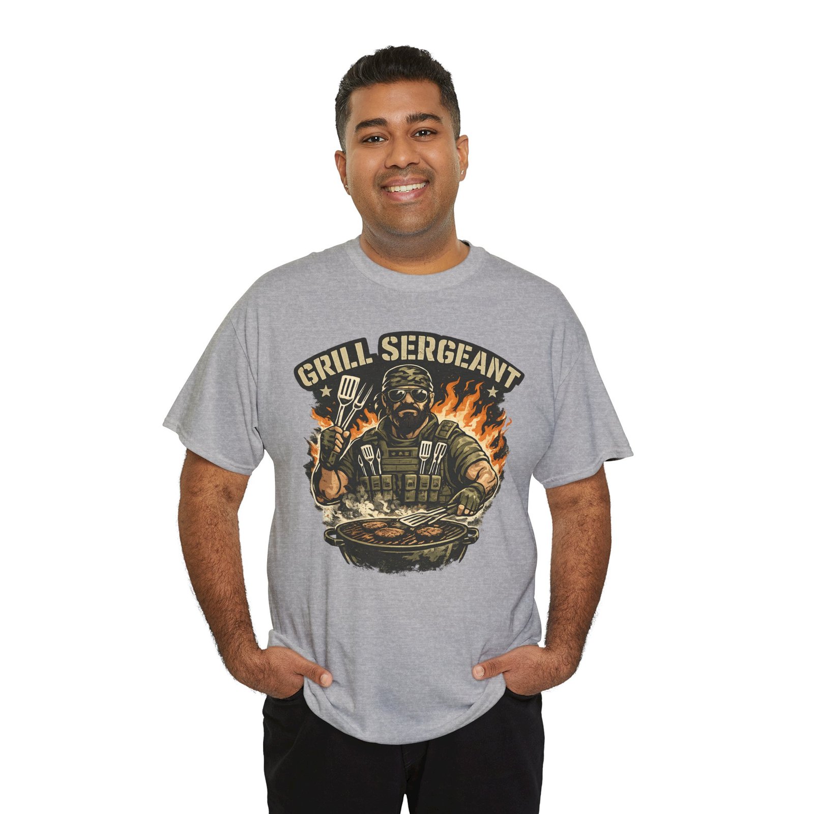 Grill Sergeant Dad T-Shirt — Funny Father’s Day BBQ Tee - Image 24