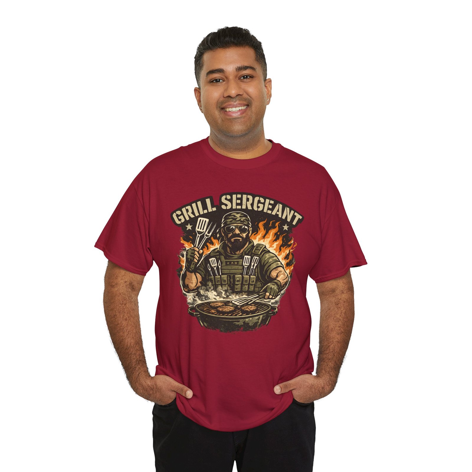 Grill Sergeant Dad T-Shirt — Funny Father’s Day BBQ Tee - Image 66