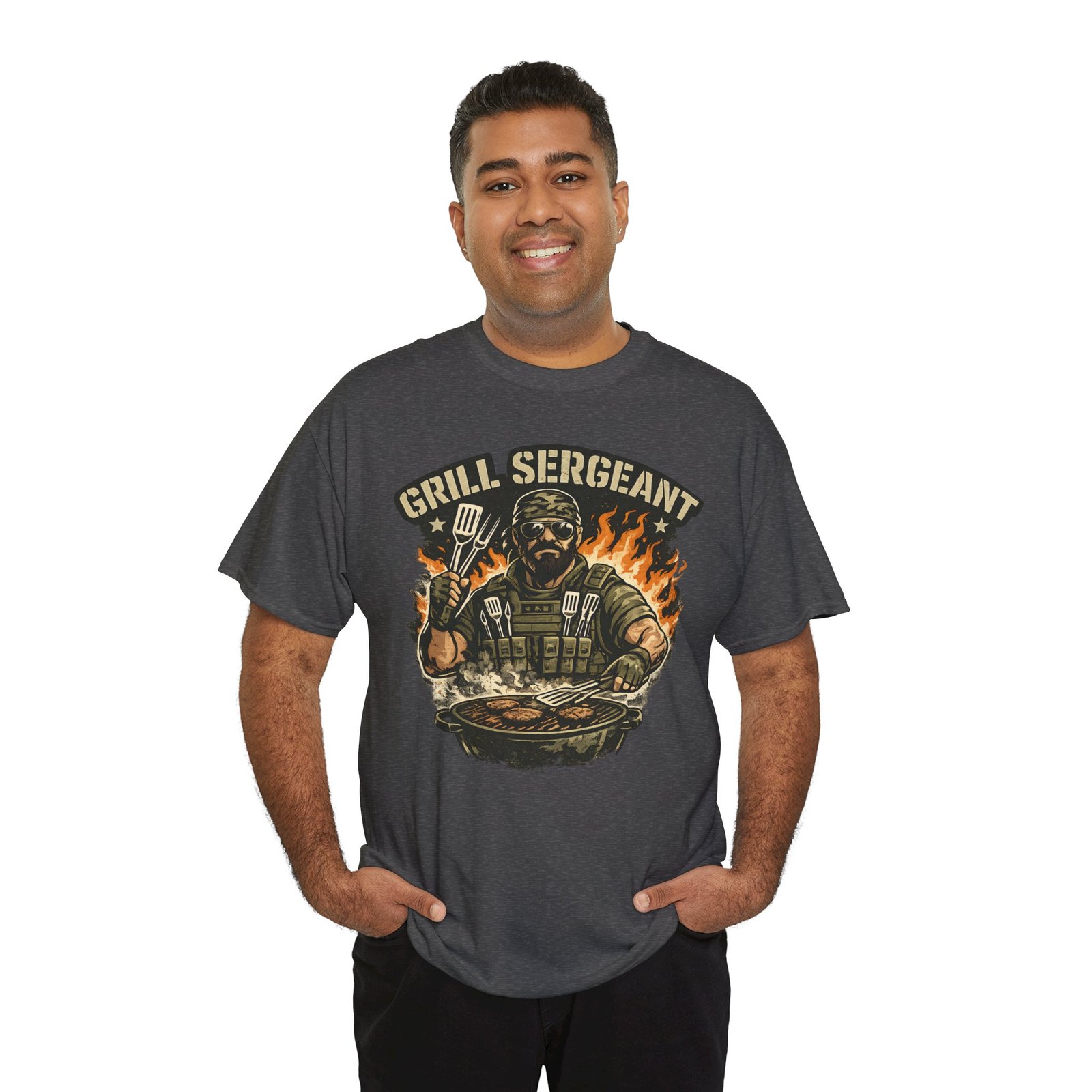 Grill Sergeant Dad T-Shirt — Funny Father’s Day BBQ Tee - Image 48