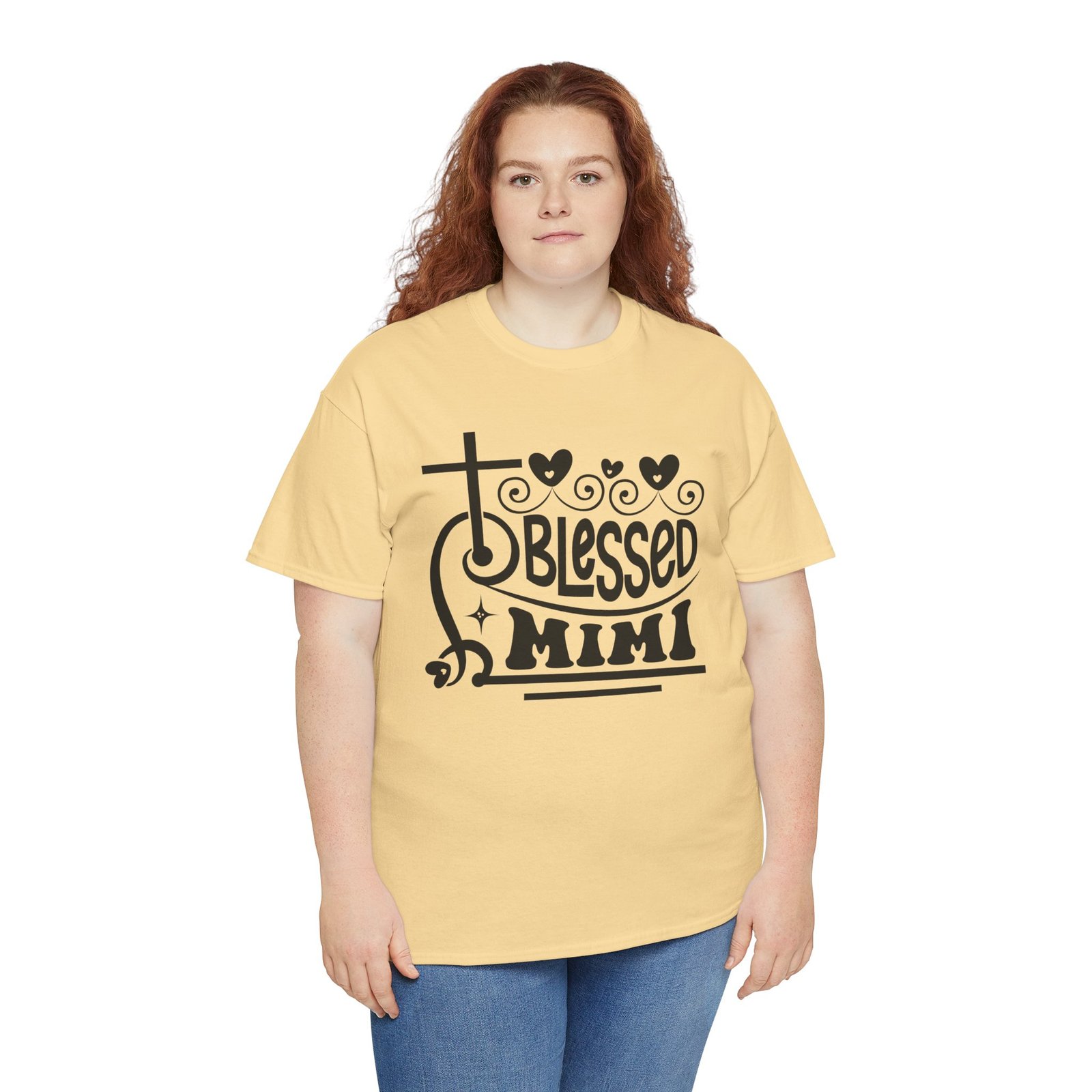 Blessed Mimi Tee — Cross & Hearts Christian Gift for Grandma - Image 28