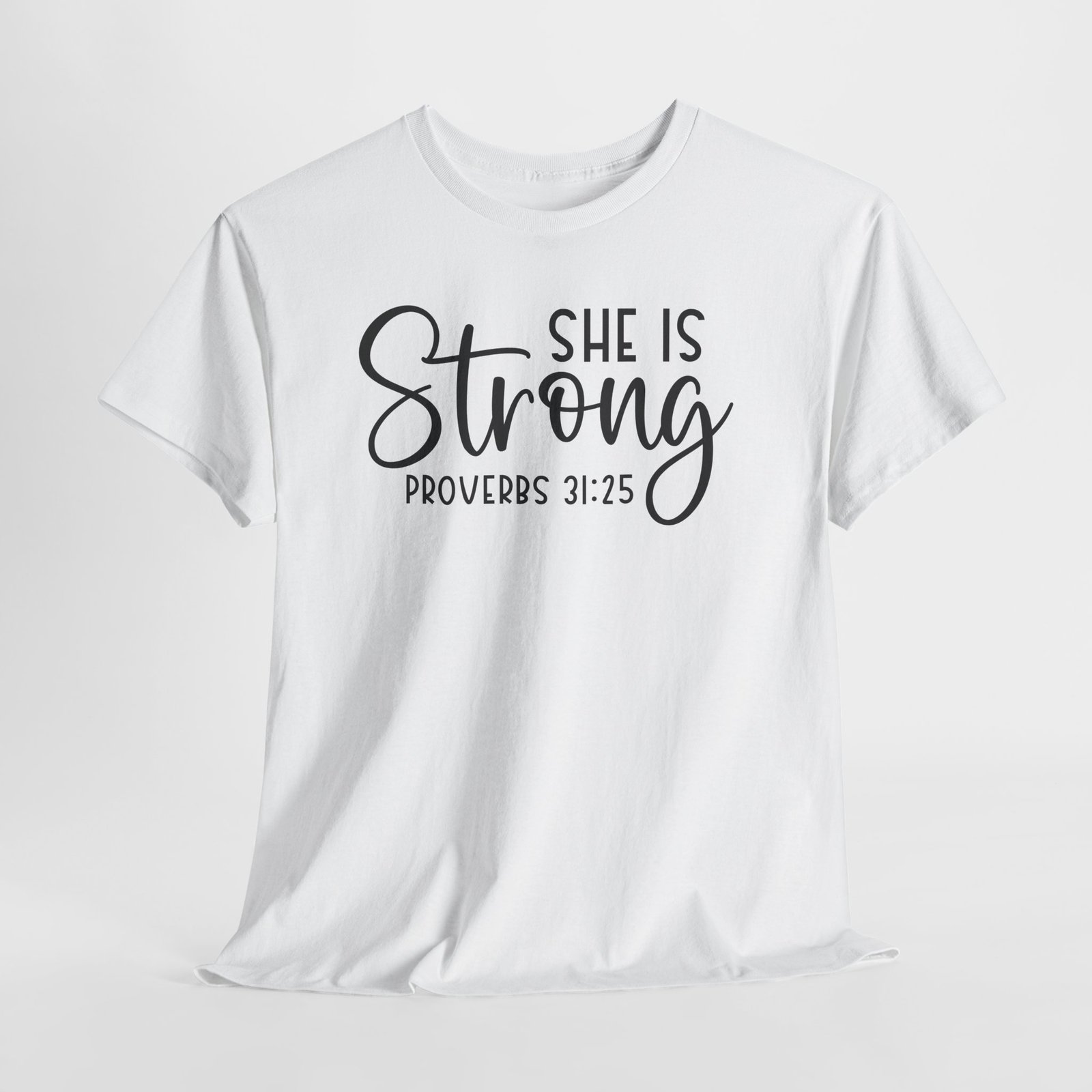 Proverbs 31 'She is Strong' — Inspirational Christian Tee - Image 10