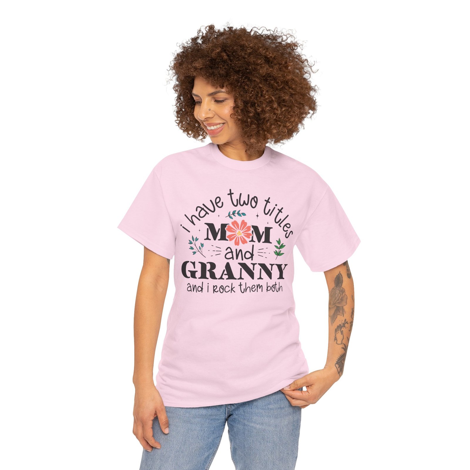 I Have Two Titles: Mom and Granny T-Shirt - Image 75