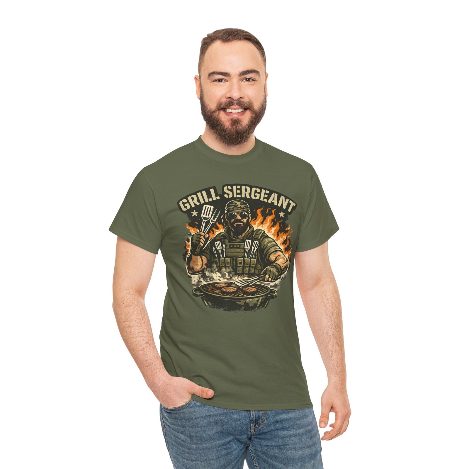 Grill Sergeant Dad T-Shirt — Funny Father’s Day BBQ Tee - Image 41