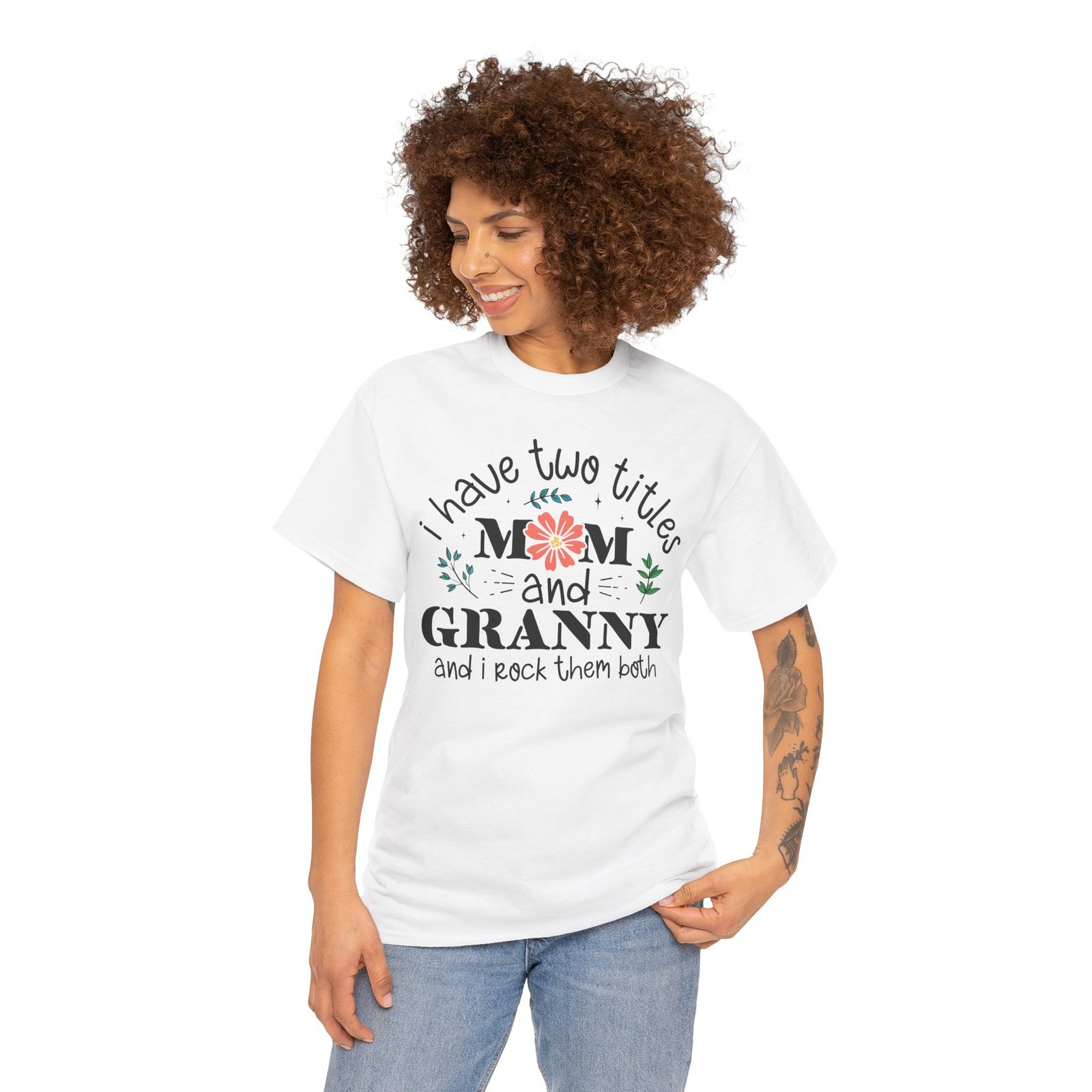 I Have Two Titles: Mom and Granny T-Shirt - Image 11