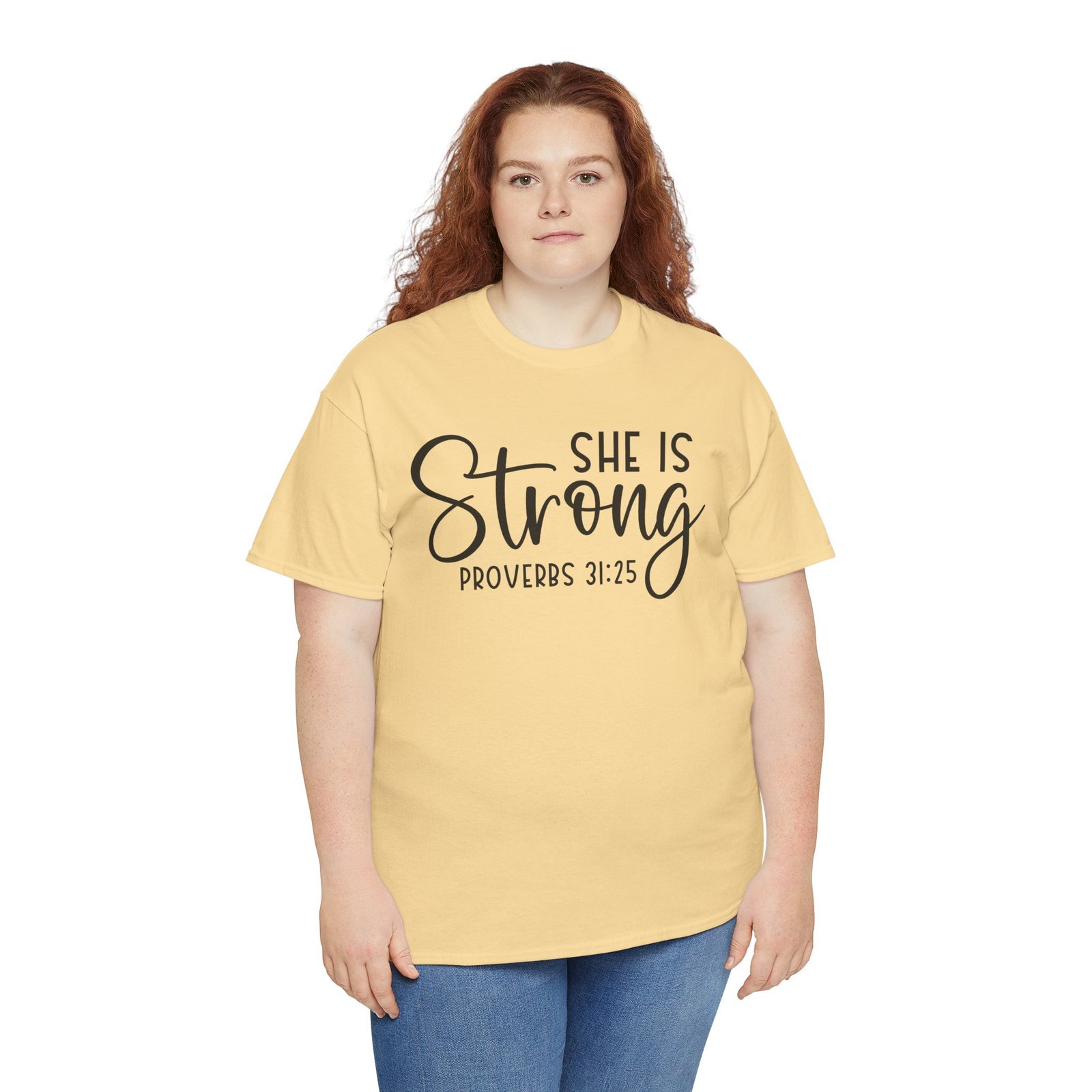 Proverbs 31 'She is Strong' — Inspirational Christian Tee - Image 35